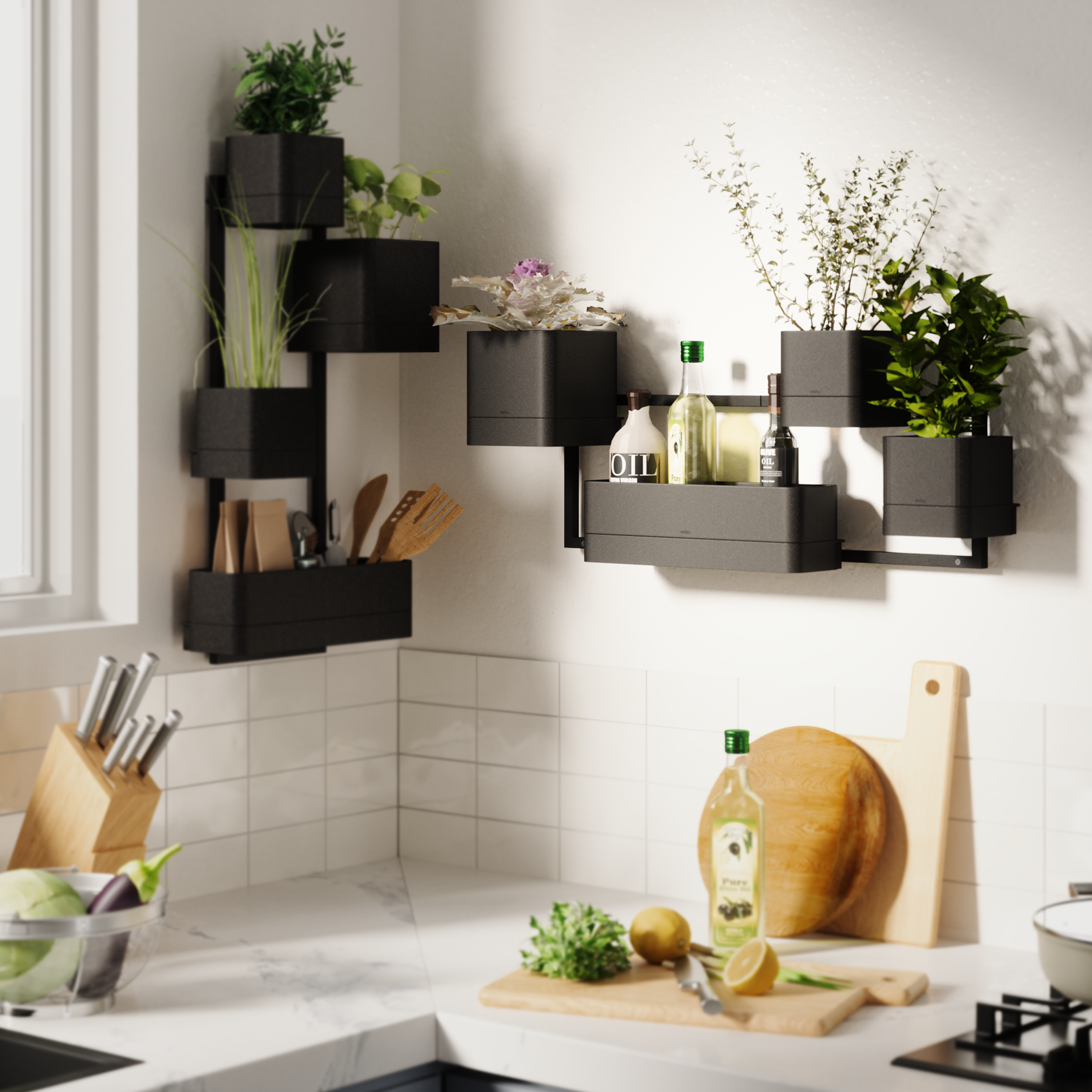  Cubiko Wall Planter - Black Wall Planter UMBRA