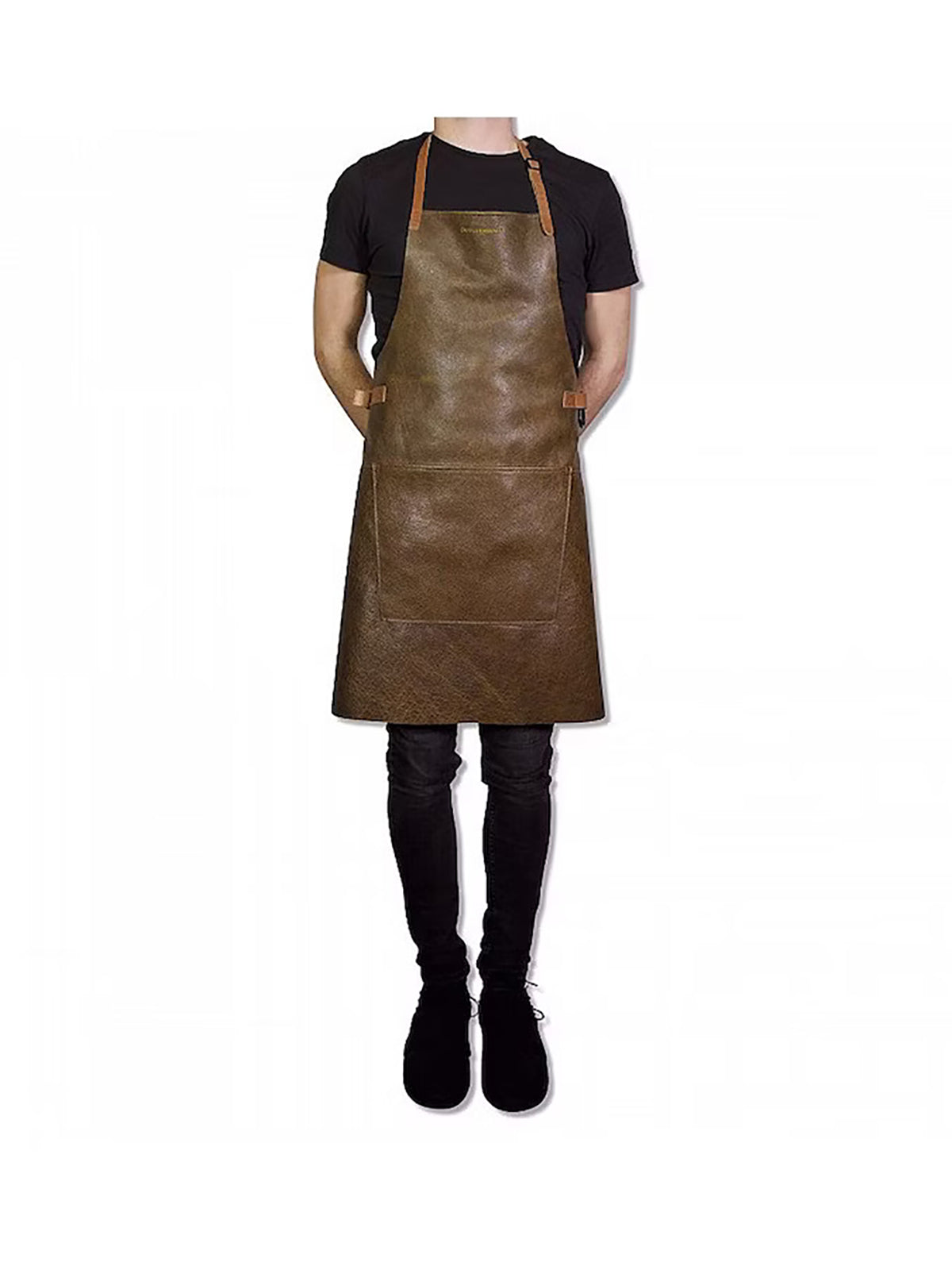 DUTCH DELUXES Leather Bbq Style Apron - Vintage Brown