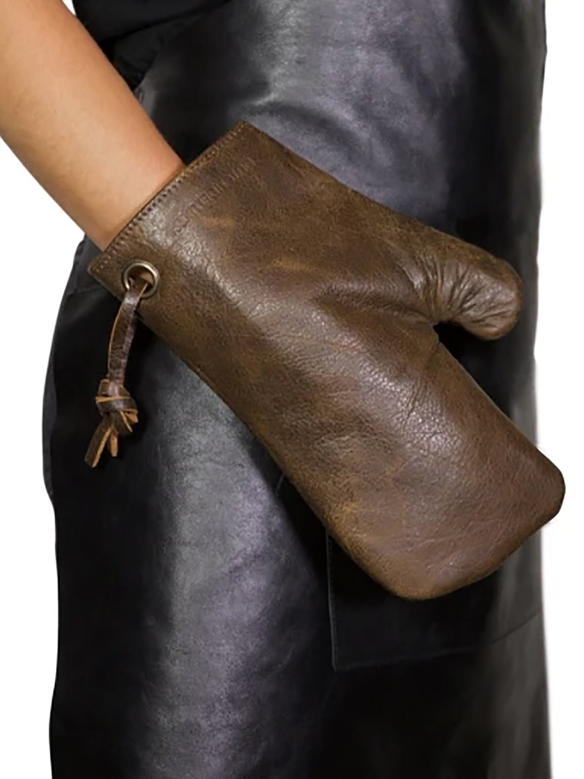 DUTCH DELUXES Leather Oven Glove - Vintage Brown