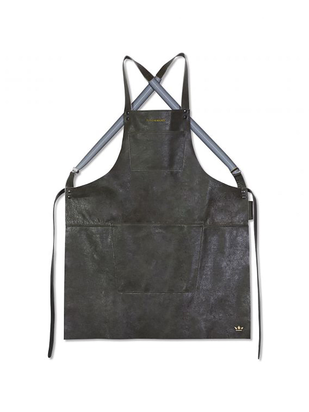 Leather Suspender Apron - Vintage Grey
