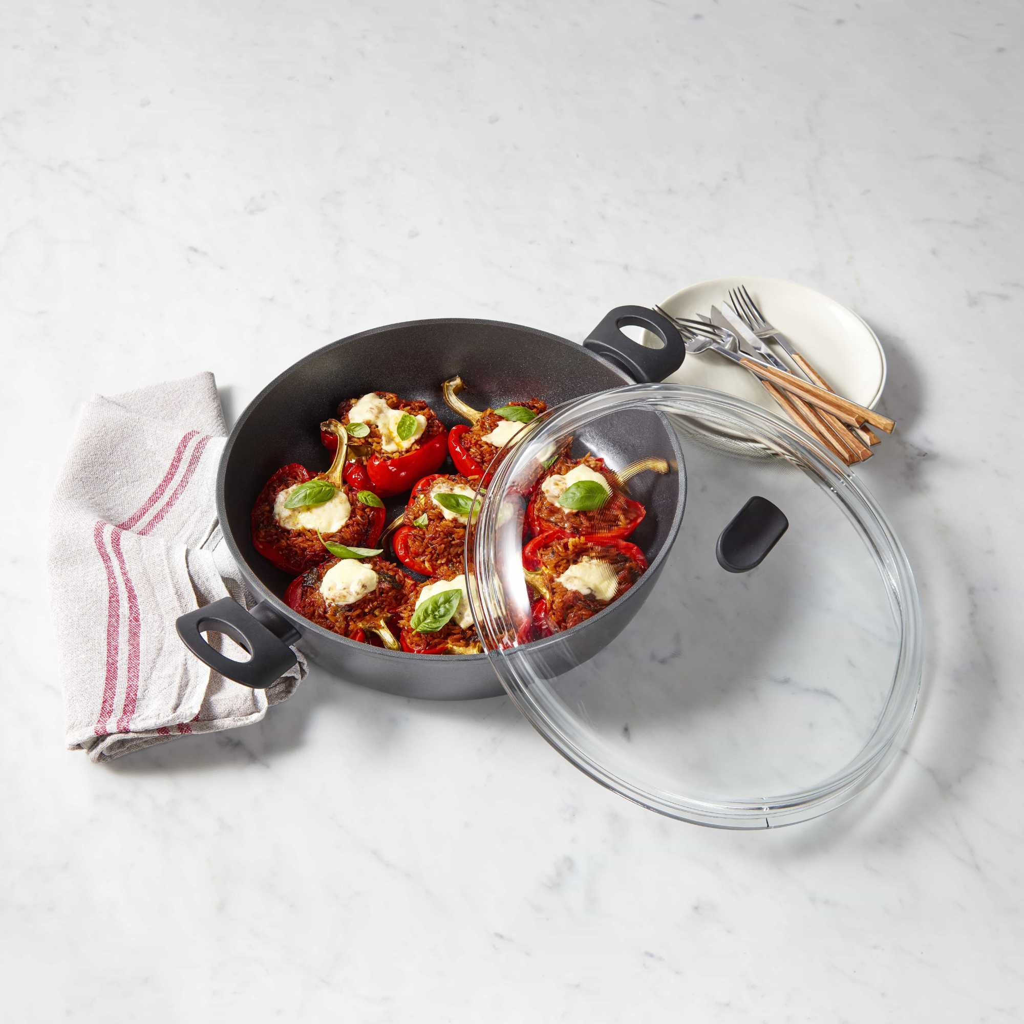Essteele Per Benessere Ceramic Nonstick Induction Covered Sauteuse - 32cm/5.7L