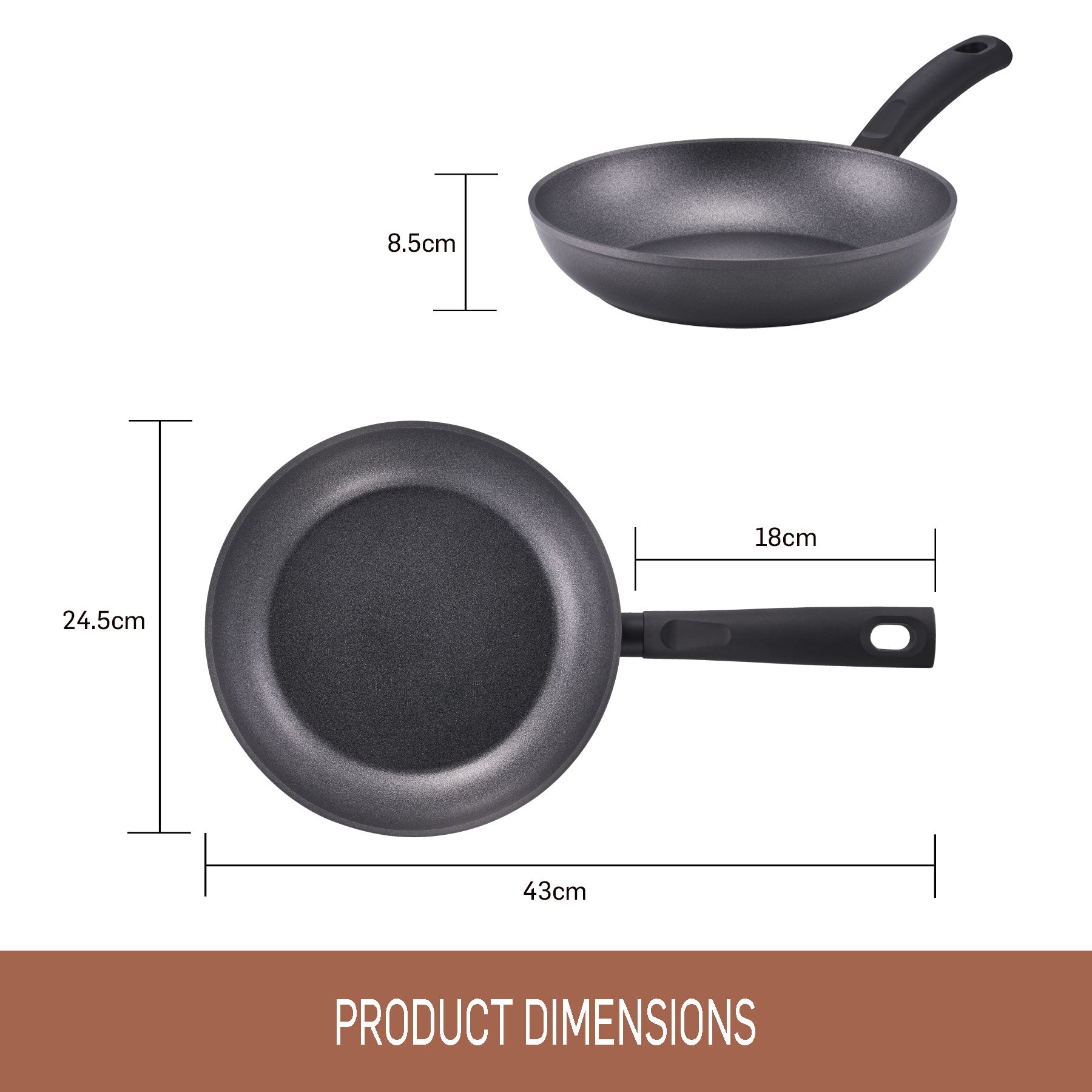 Essteele Per Benessere Ceramic Nonstick Induction Open French Skillet - 24cm