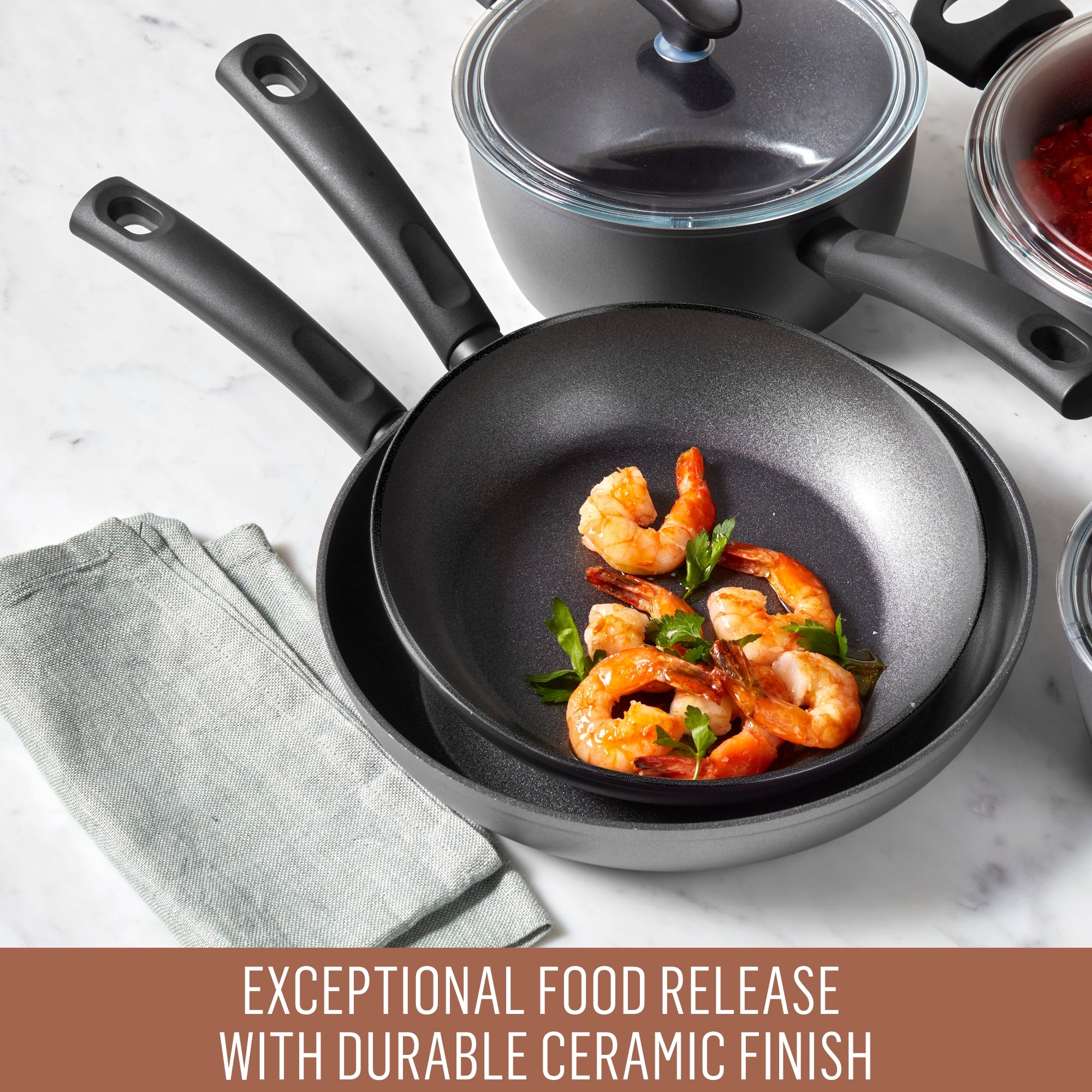 Essteele Per Benessere Ceramic Nonstick Induction Open French Skillet - 32cm