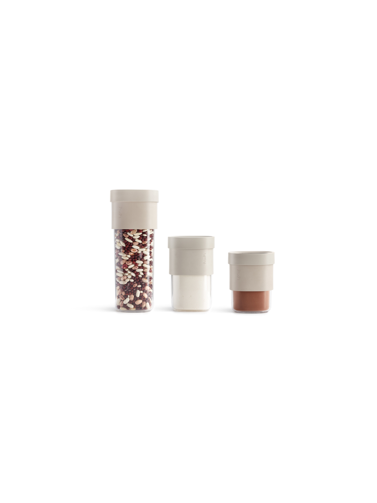 Lekue Flip Storage Set - Set of 3 Beige