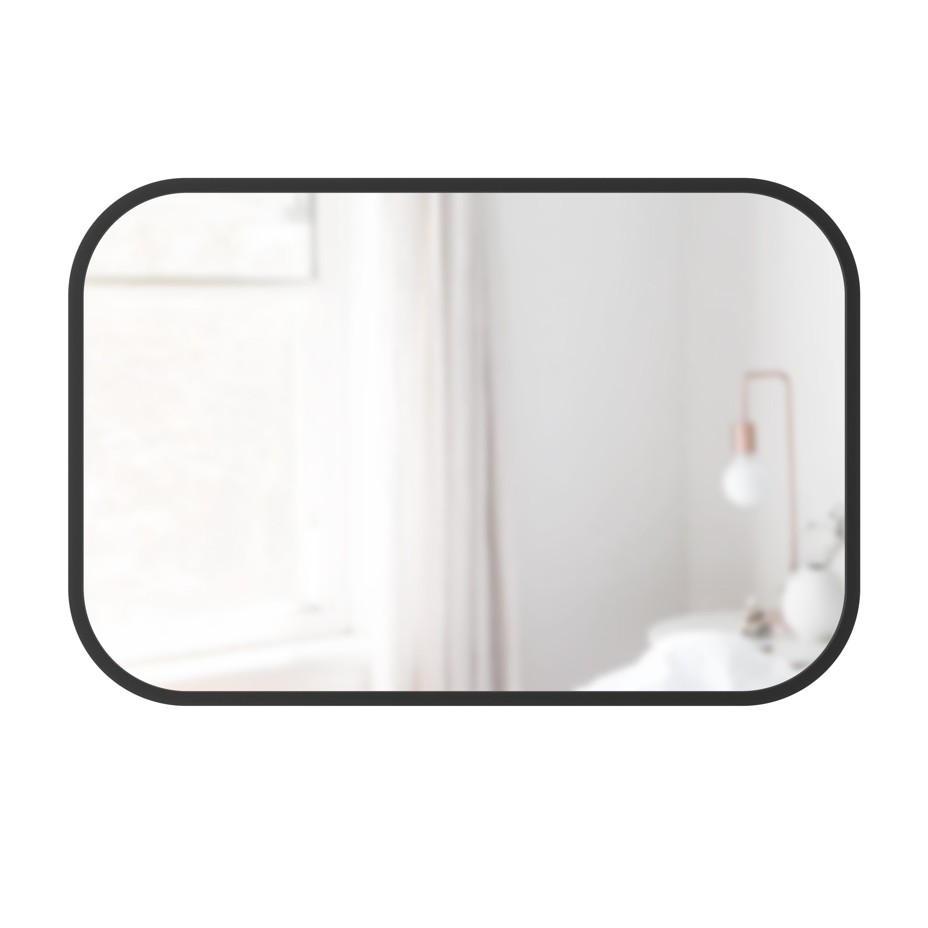  Hub Rectangular Mirror - Black Mirror UMBRA