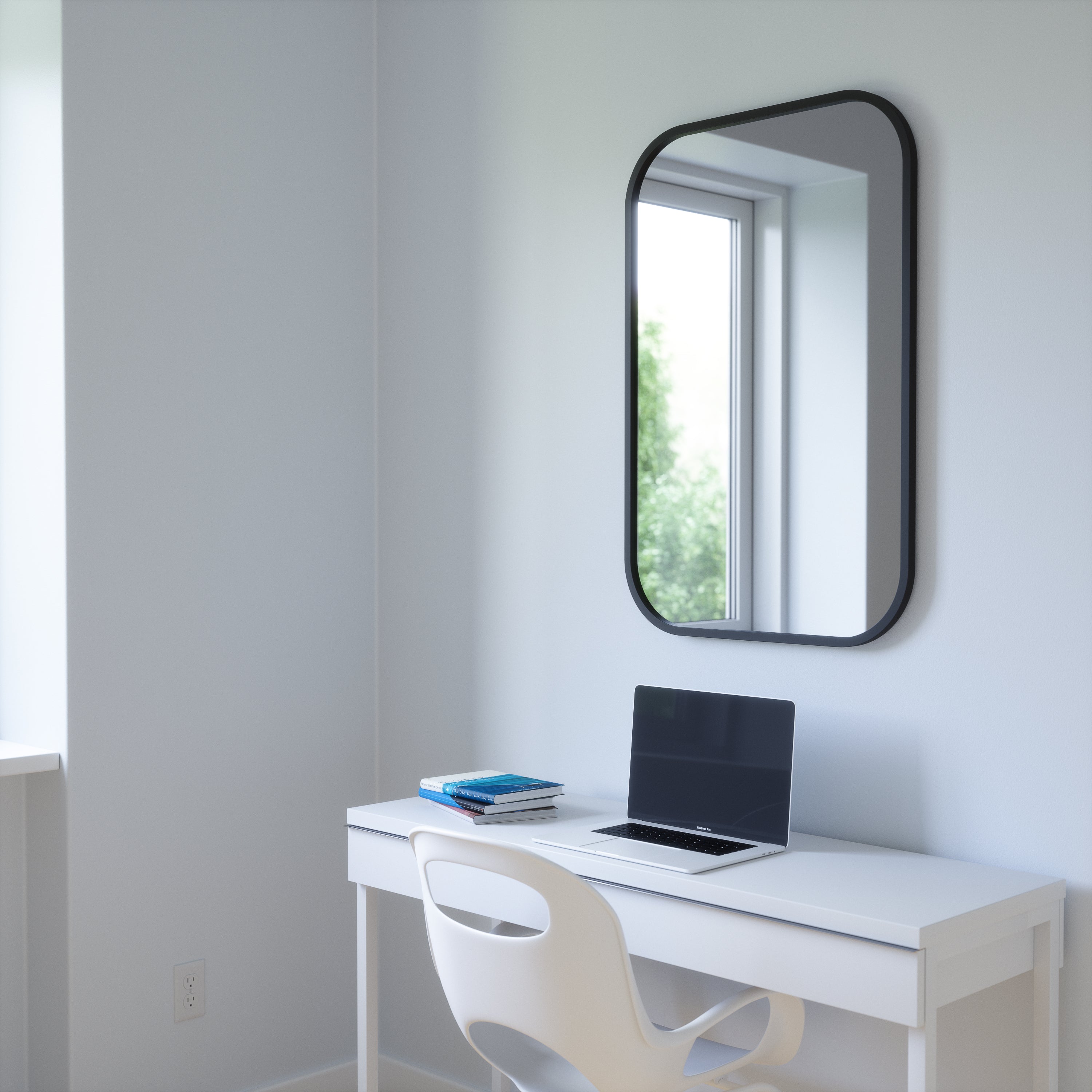  Hub Rectangular Mirror - Black Mirror UMBRA