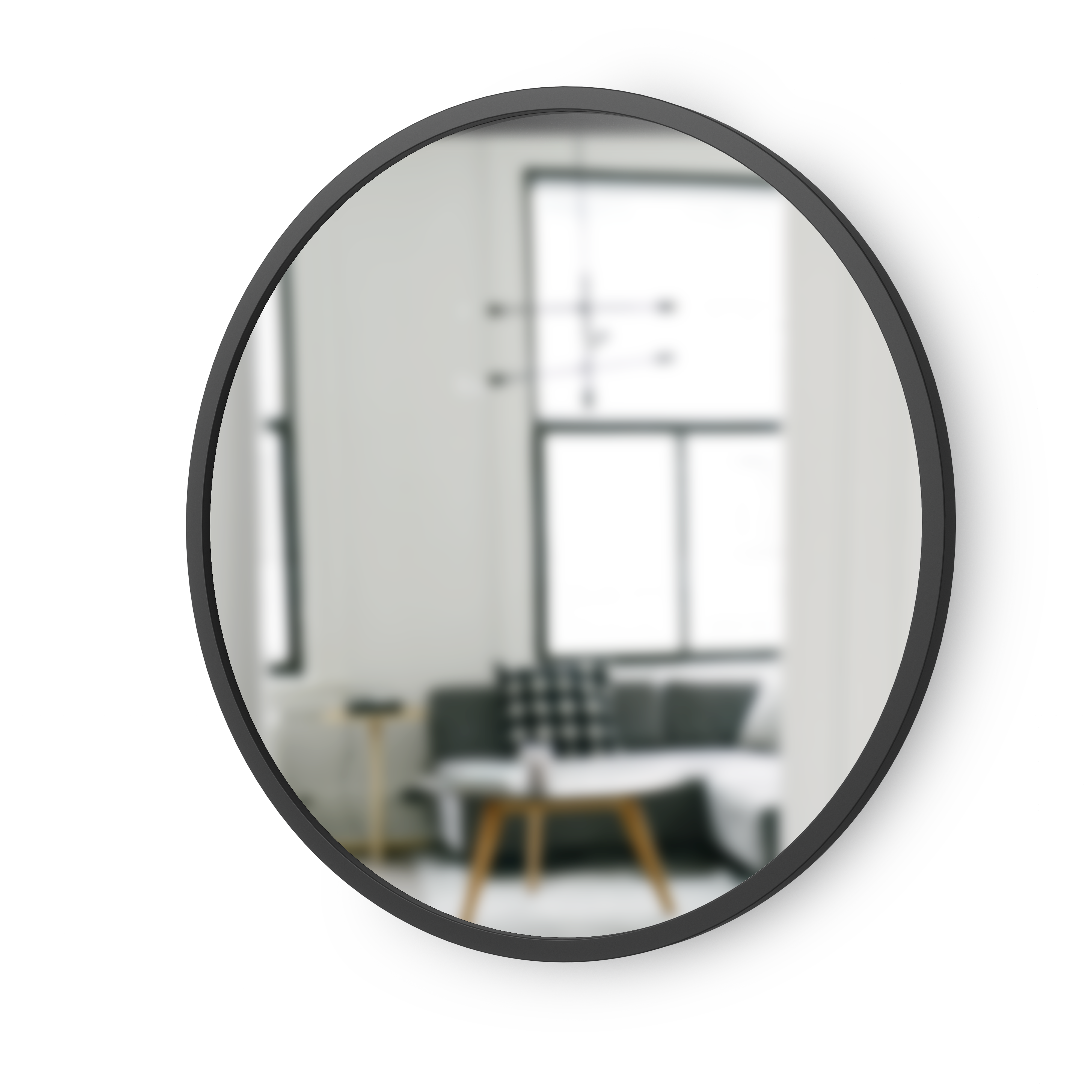  Hub Wall Mirror 61cm - Black Mirror UMBRA