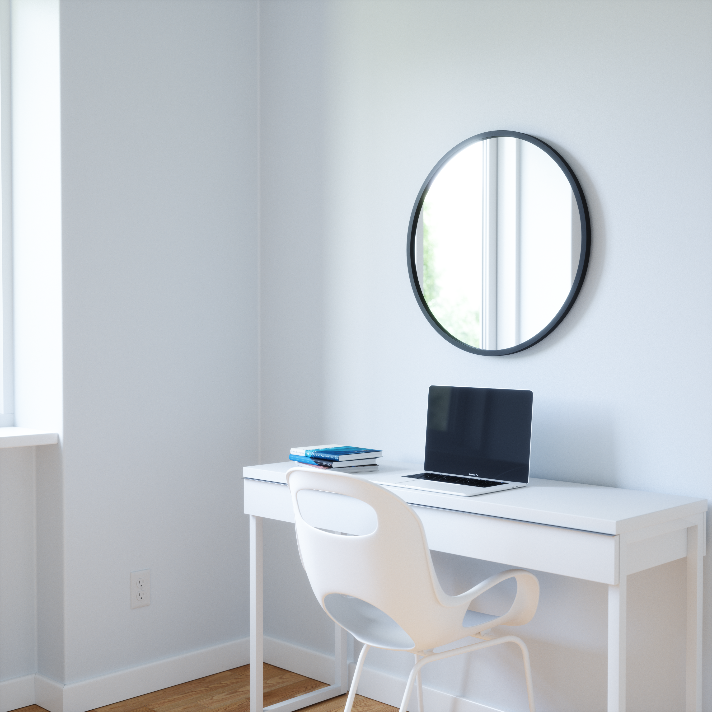  Hub Wall Mirror 61cm - Black Mirror UMBRA