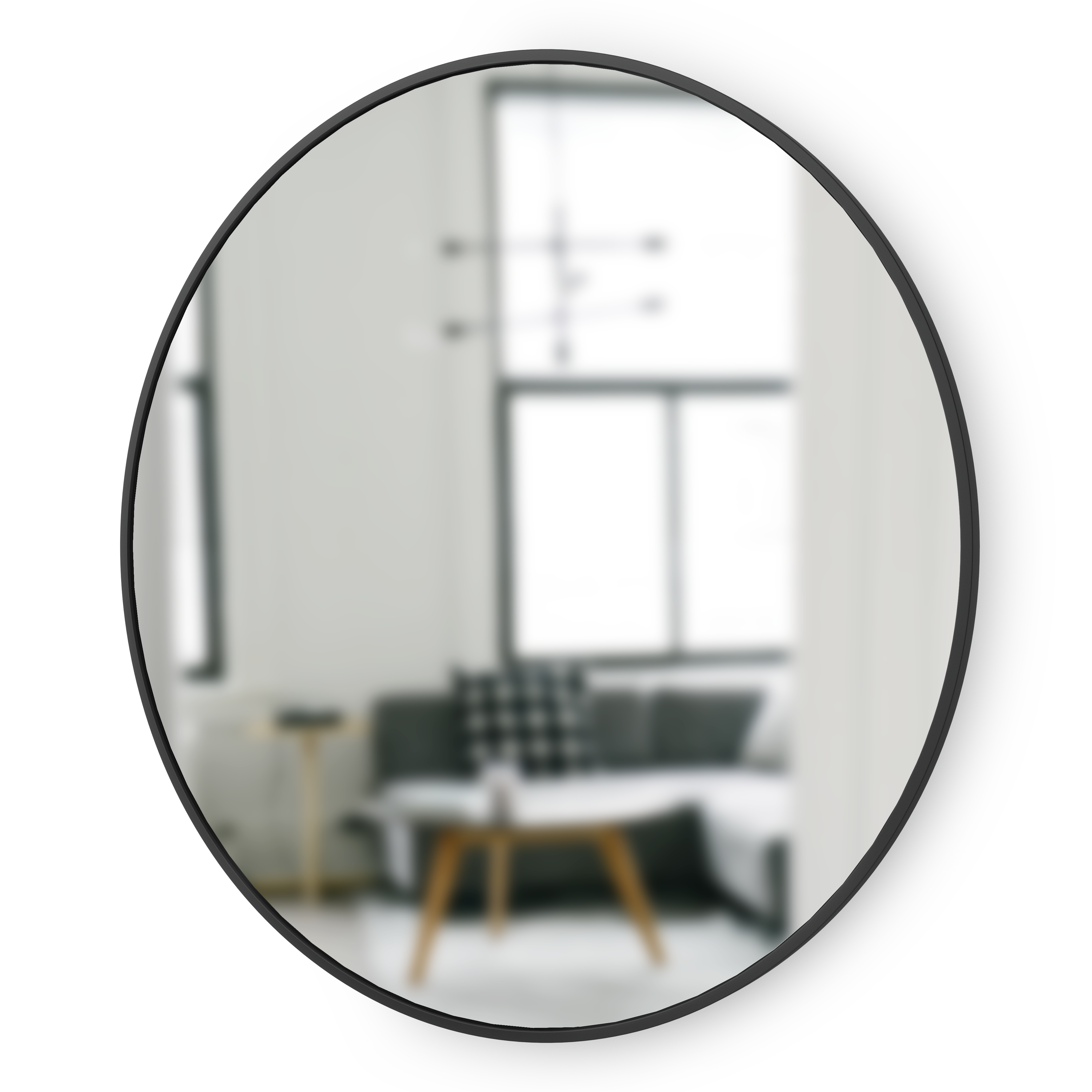  Hub Wall Mirror 94cm - Black Mirror UMBRA