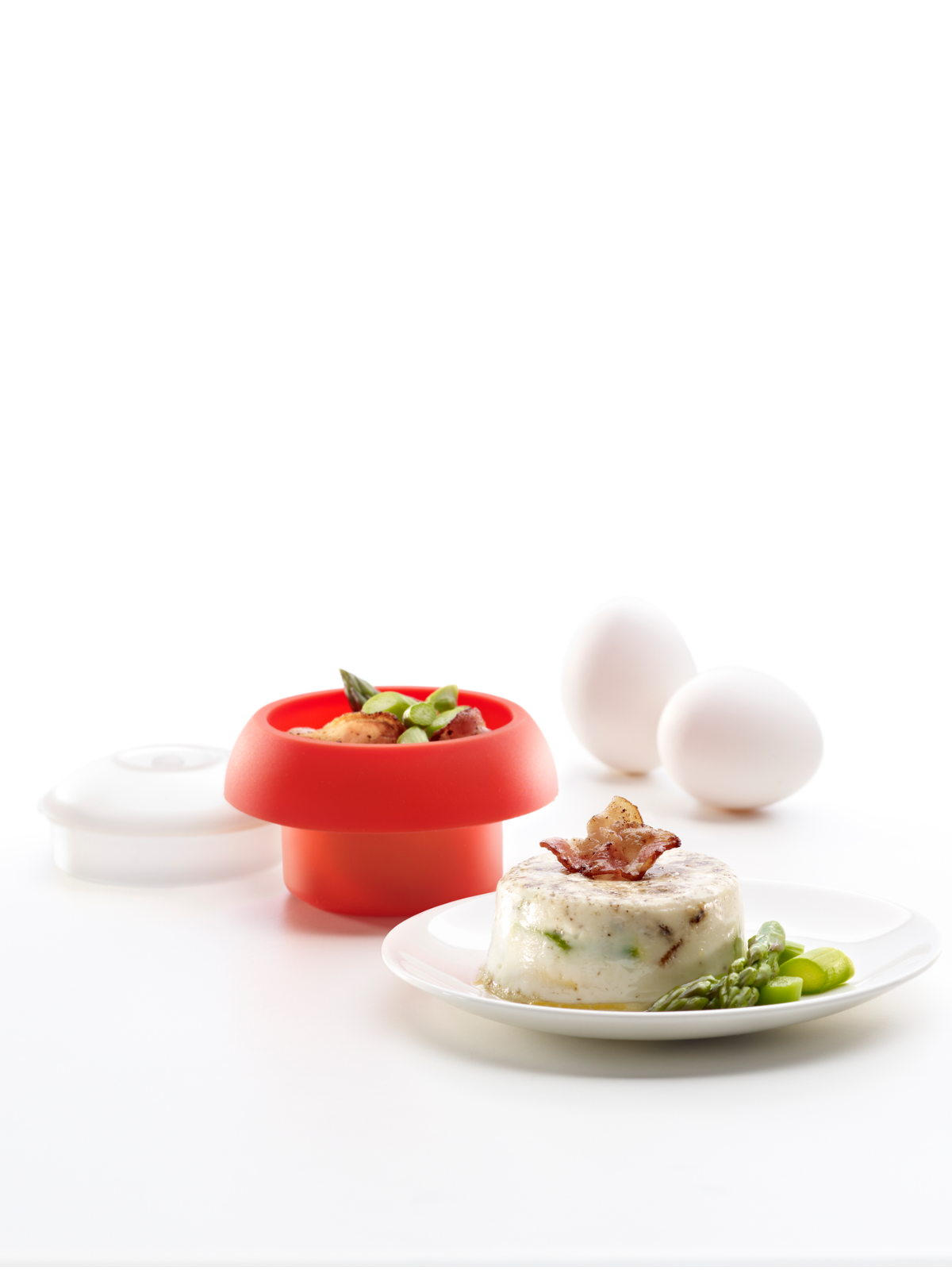 Lekue Microwave Egg Cup Cylinder - Red