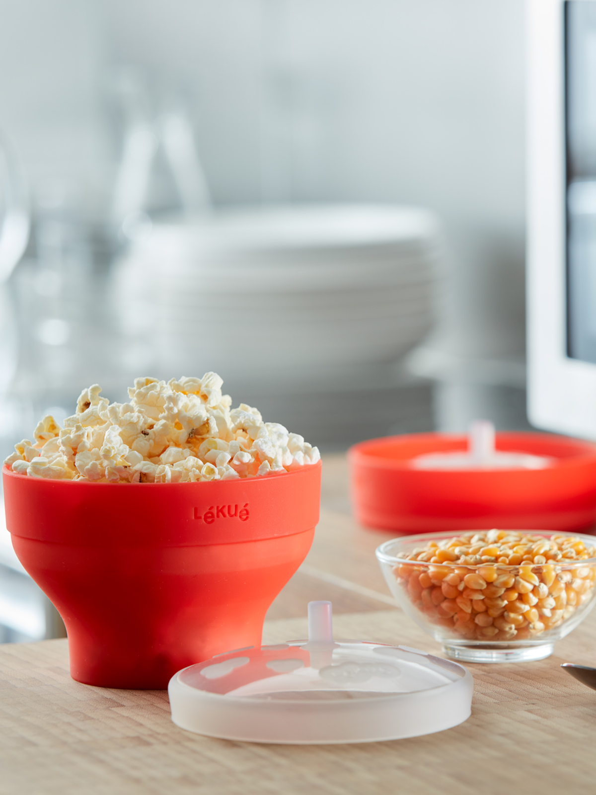 Lekue Microwave Popcorn Maker Mini - Set of 2