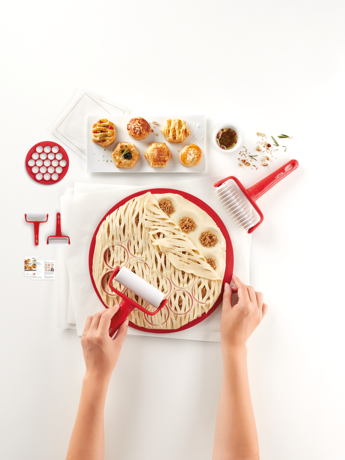 Lekue Mini Pie Making Kit - Red