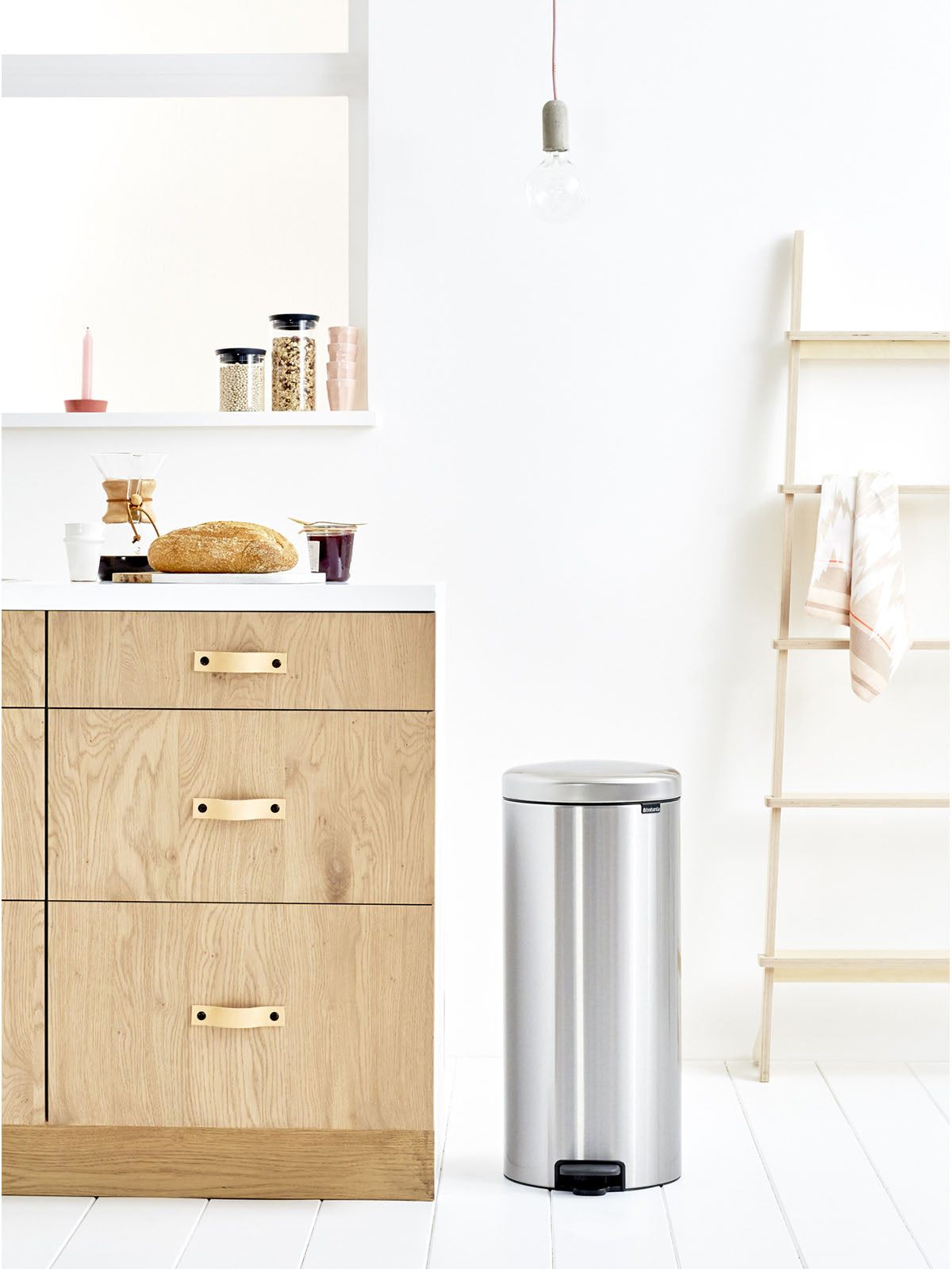 Brabantia Newicon Pedal Bin - 30L Matt Steel Fingerprint Proof