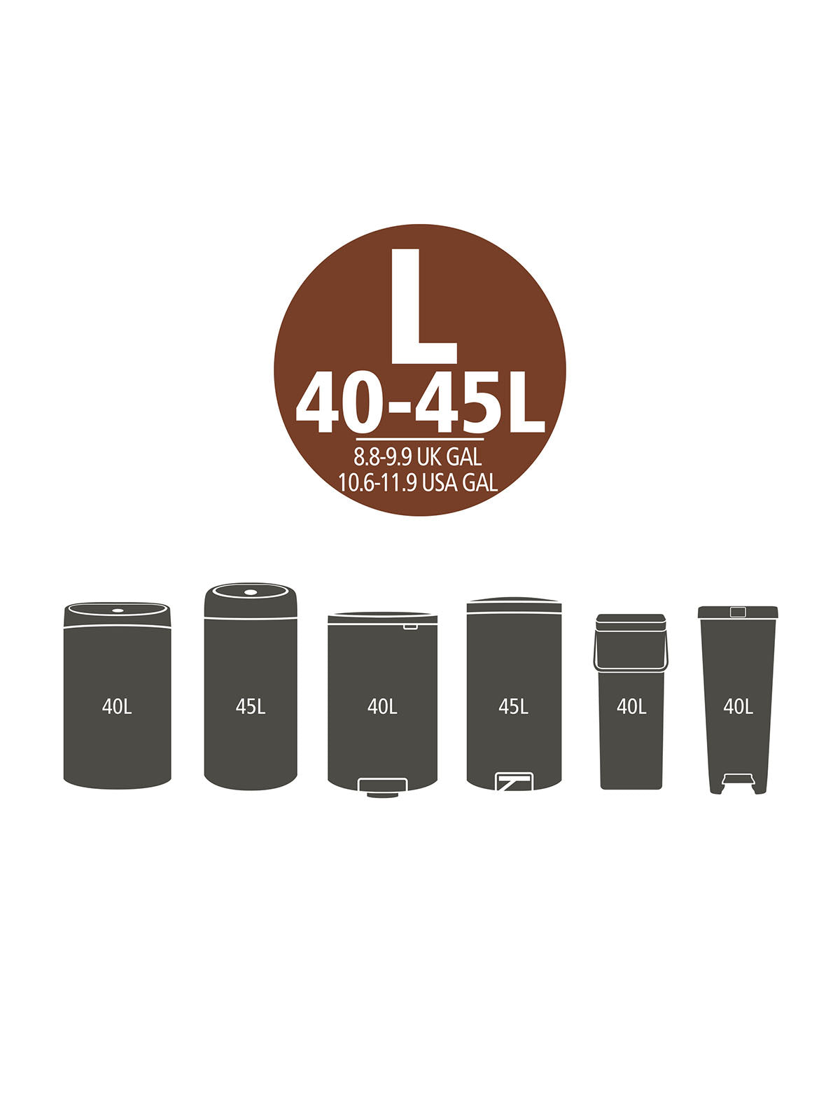 Brabantia PerfectFit Bags L - 40-45L Pack of 40