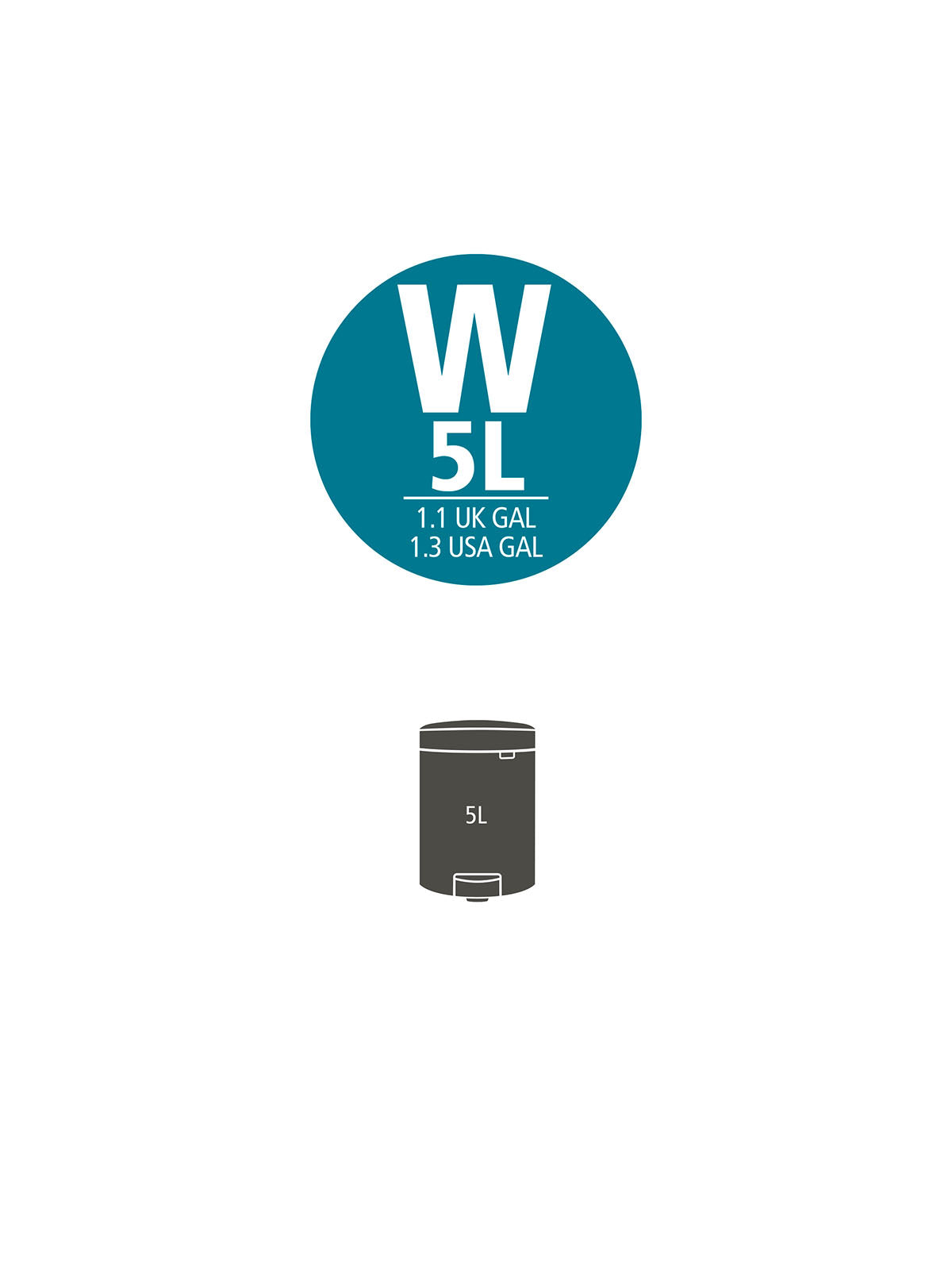 Brabantia PerfectFit Bags W - 5L Pack of 40