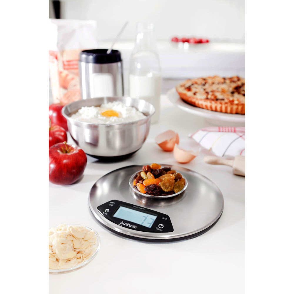Profile Digital Kitchen Scales with Timer - Matt Steel