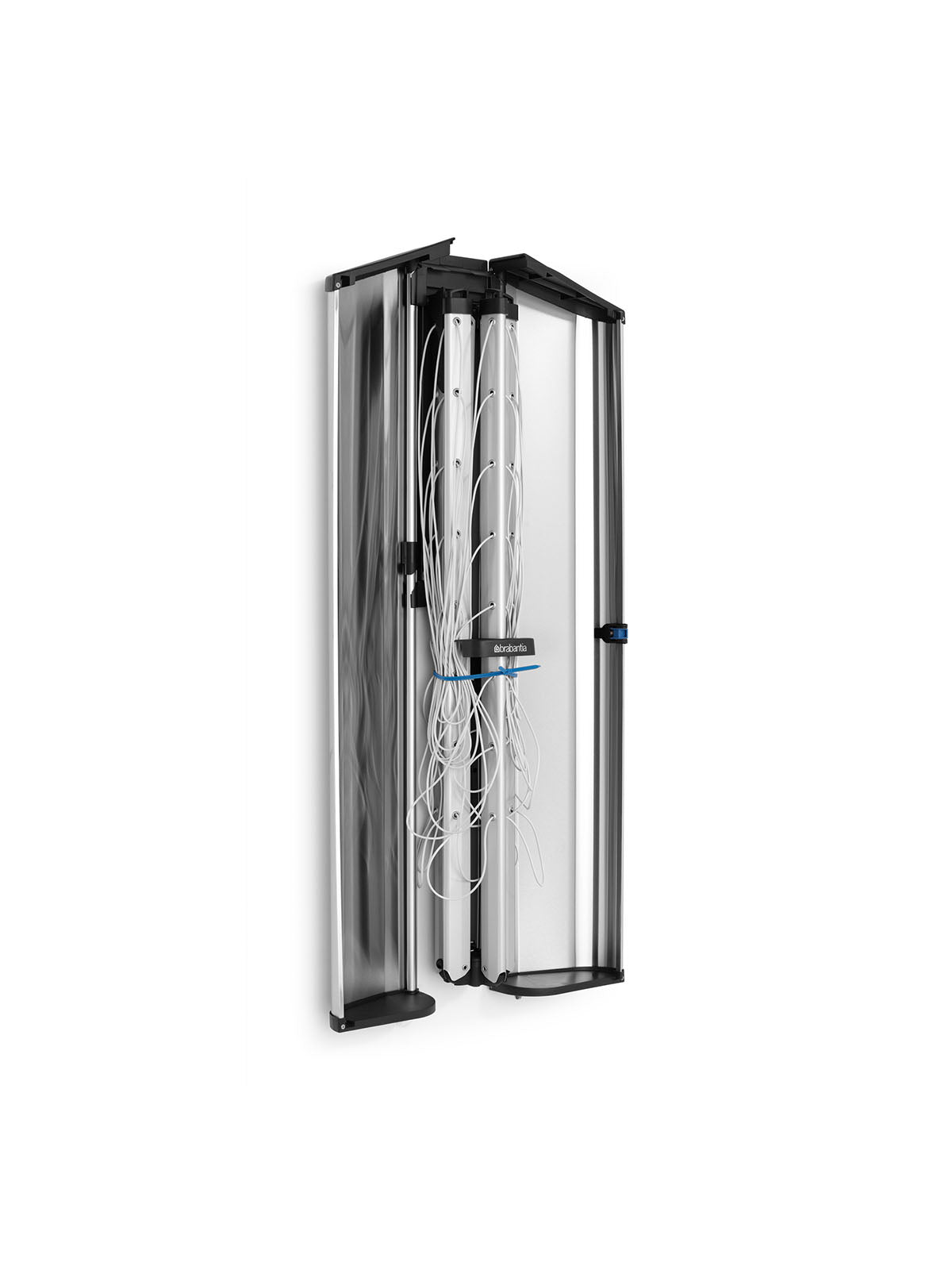 Brabantia WallFix Retractable Clothesline with Protective Storage Box - 24m Metallic Grey