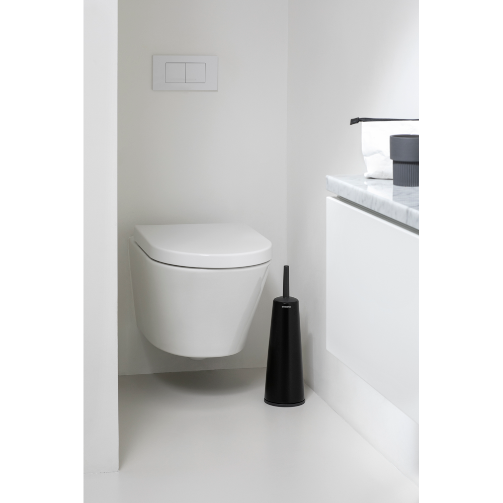 ReNew Toilet Brush and Holder - Matt Black