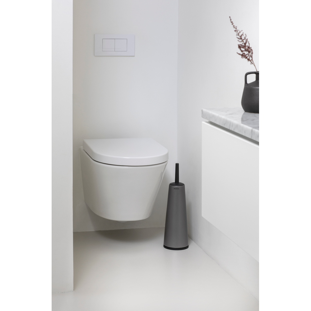 ReNew Toilet Brush and Holder - Platinum