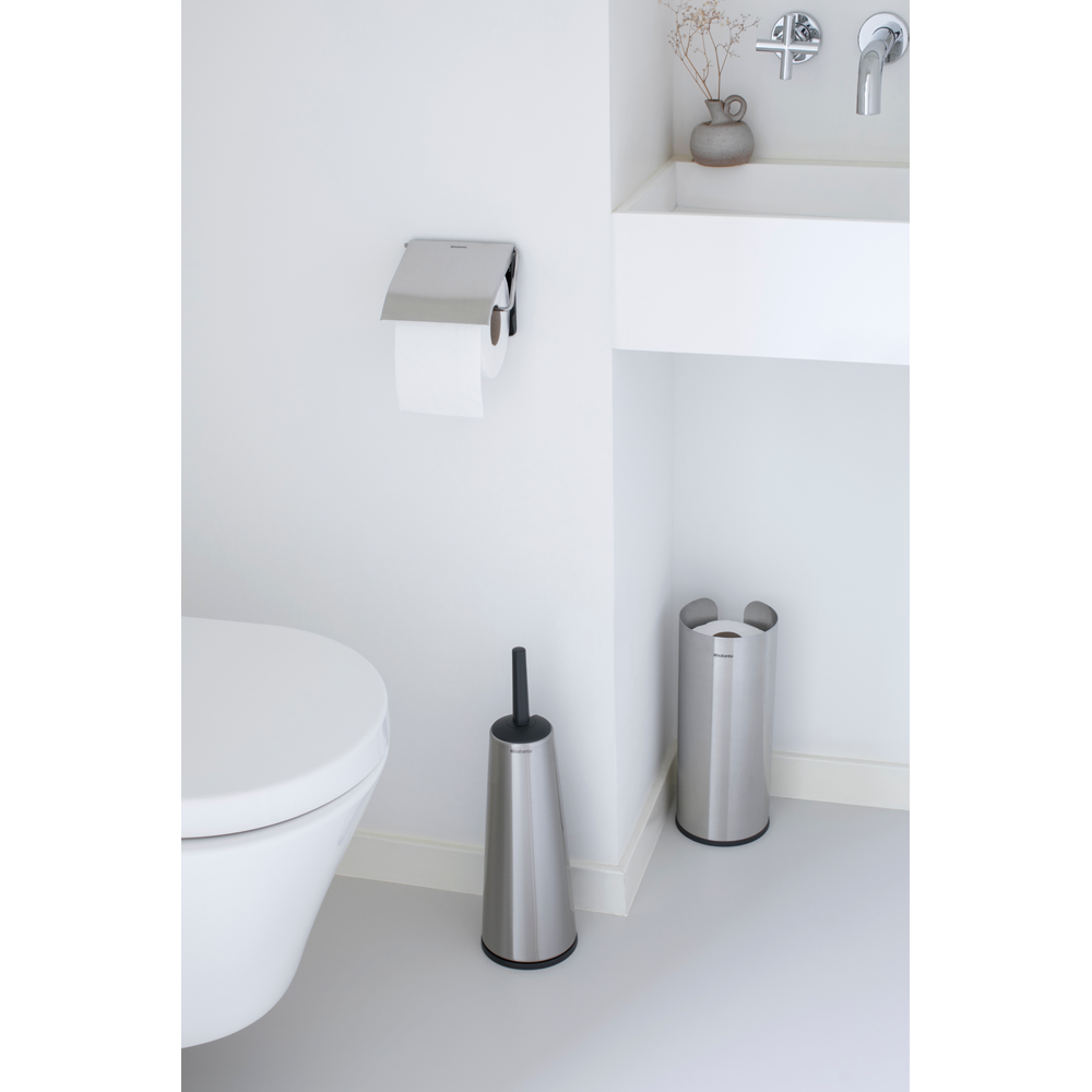 ReNew Toilet Brush and Holder - Matt Steel