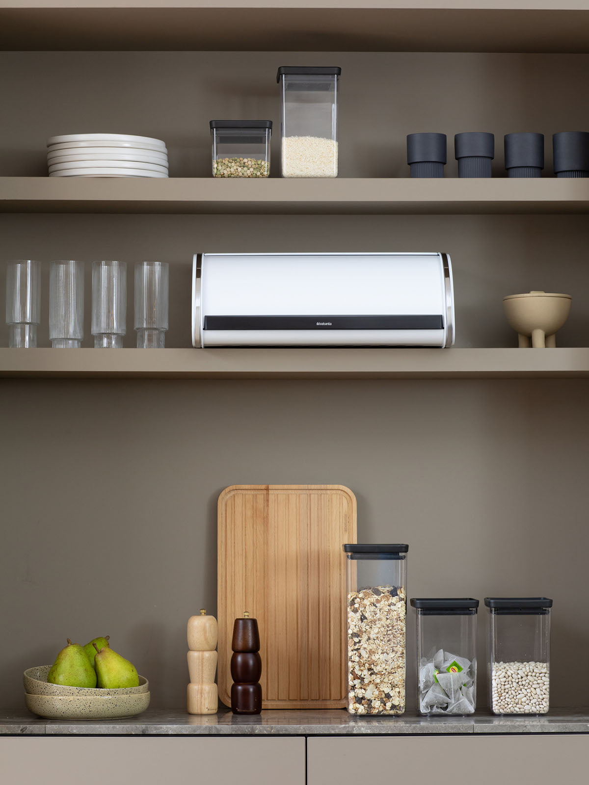 Brabantia Roll Top Bread Bin Regular - White