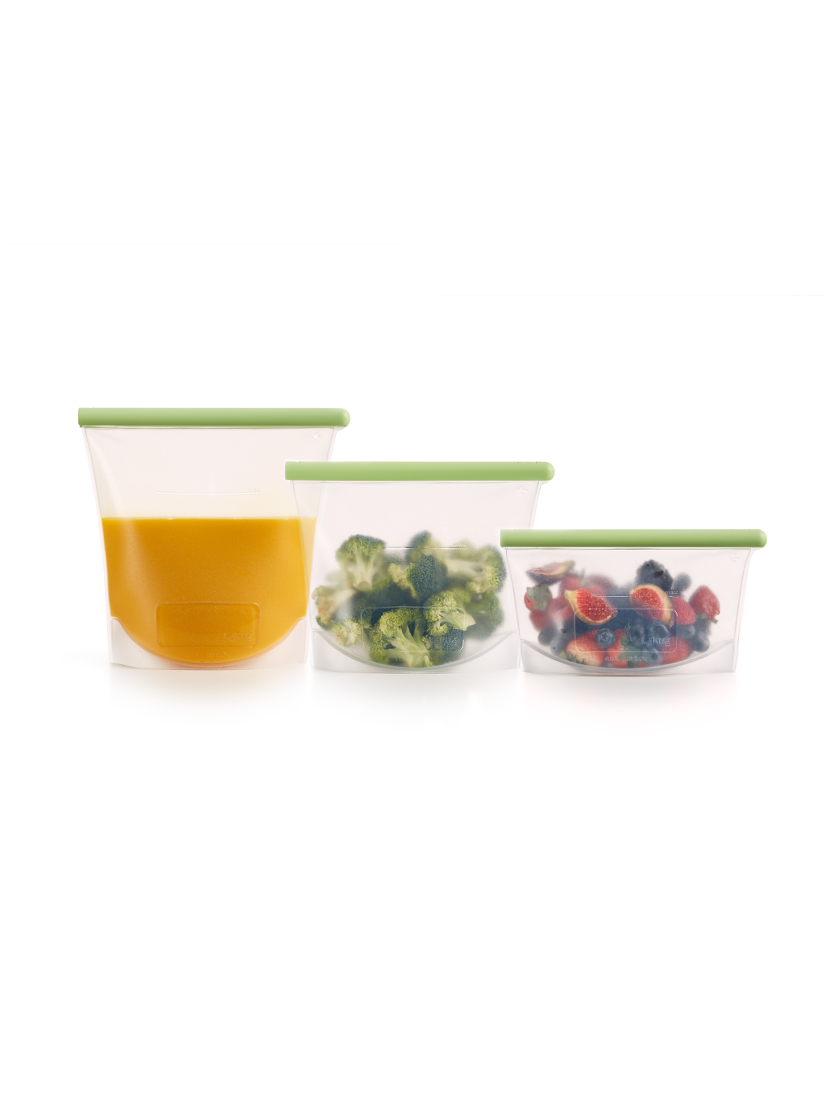 Lekue Reusable Silicone Bags - Set of 3
