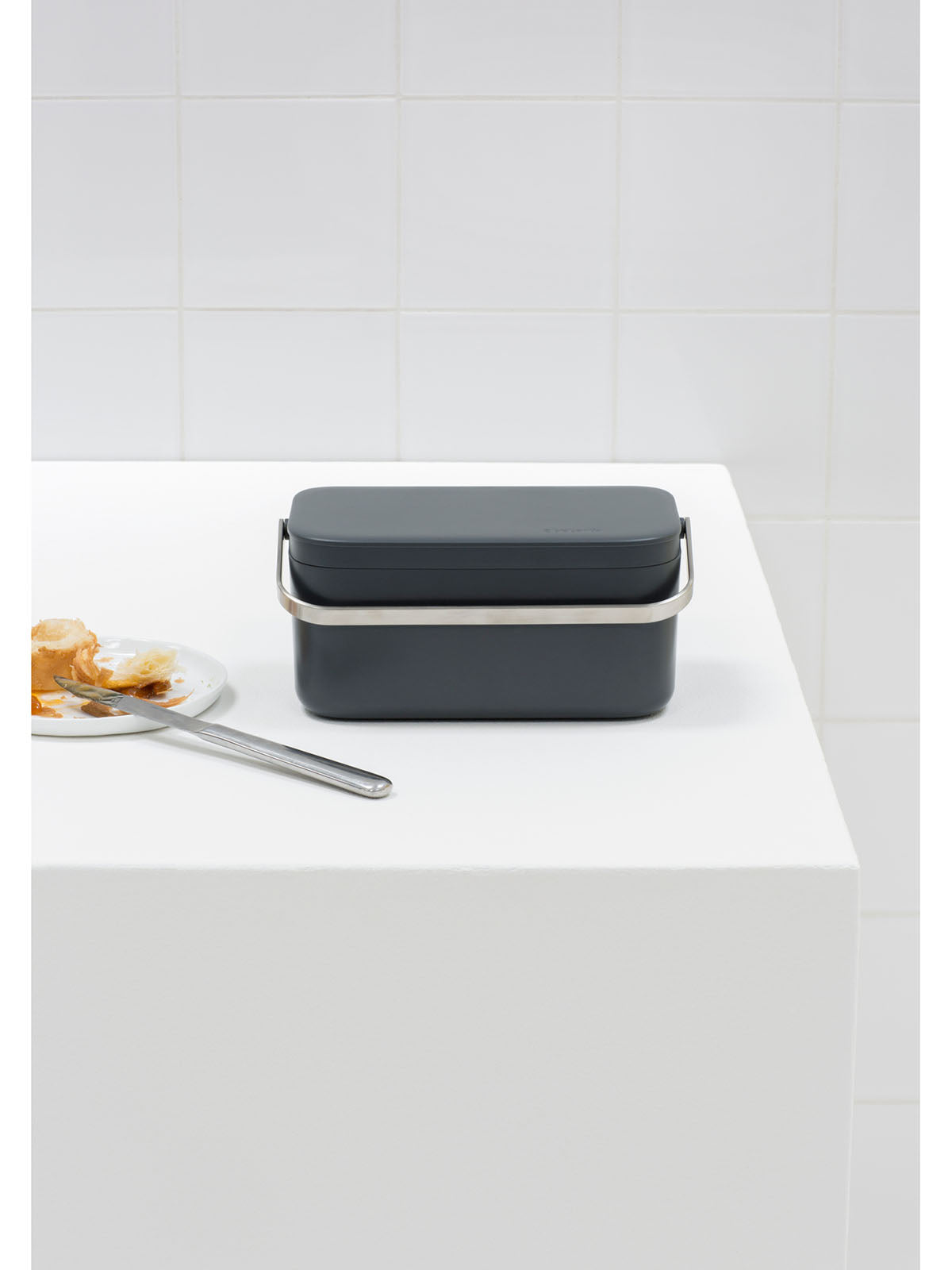 Brabantia SinkSide Food Waste Caddy - Dark Grey