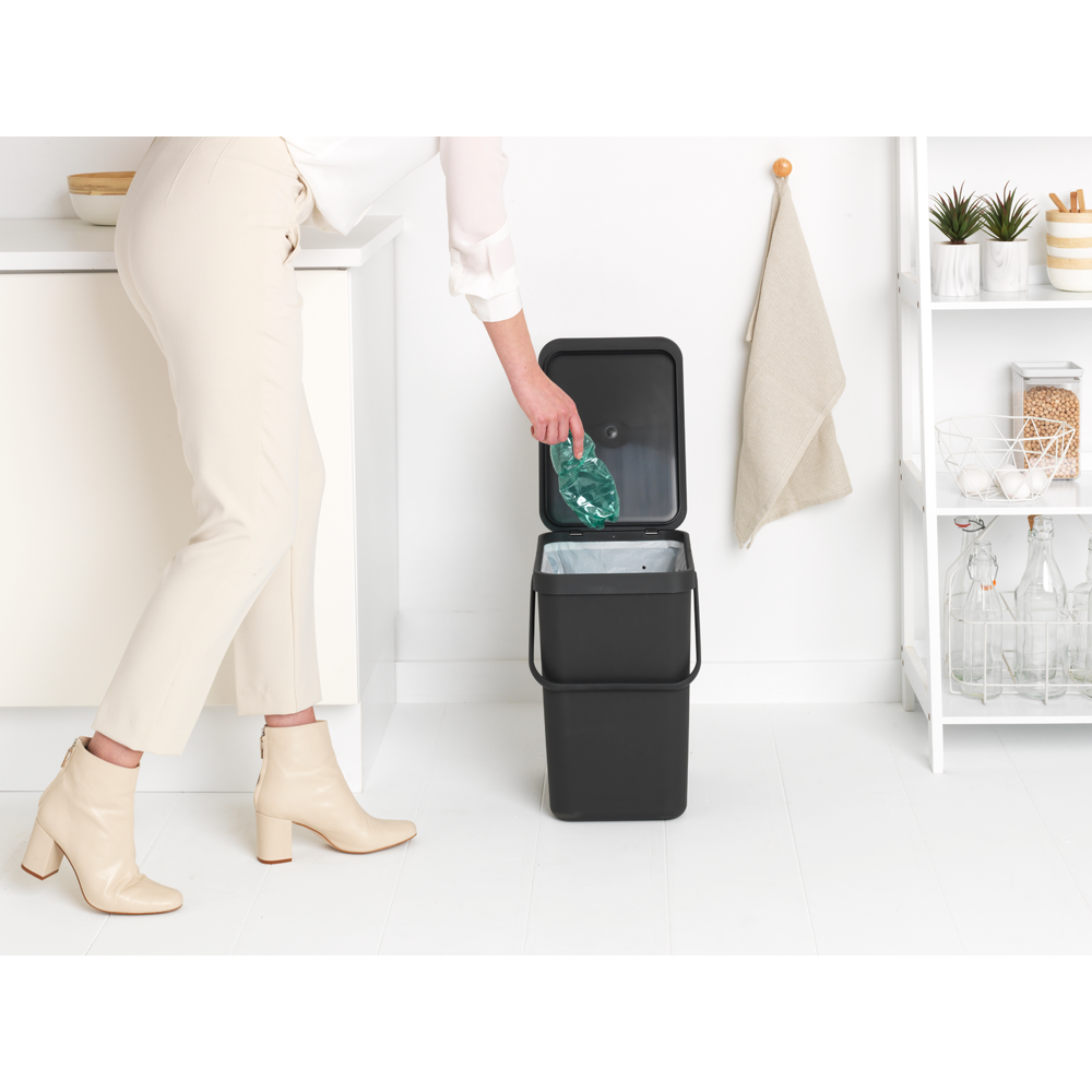 SORT & GO WASTE BIN, 25L, GREY