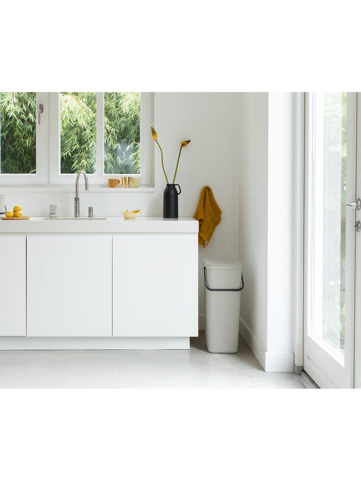 Brabantia Sort & Go Waste Bin - 40L Light Grey