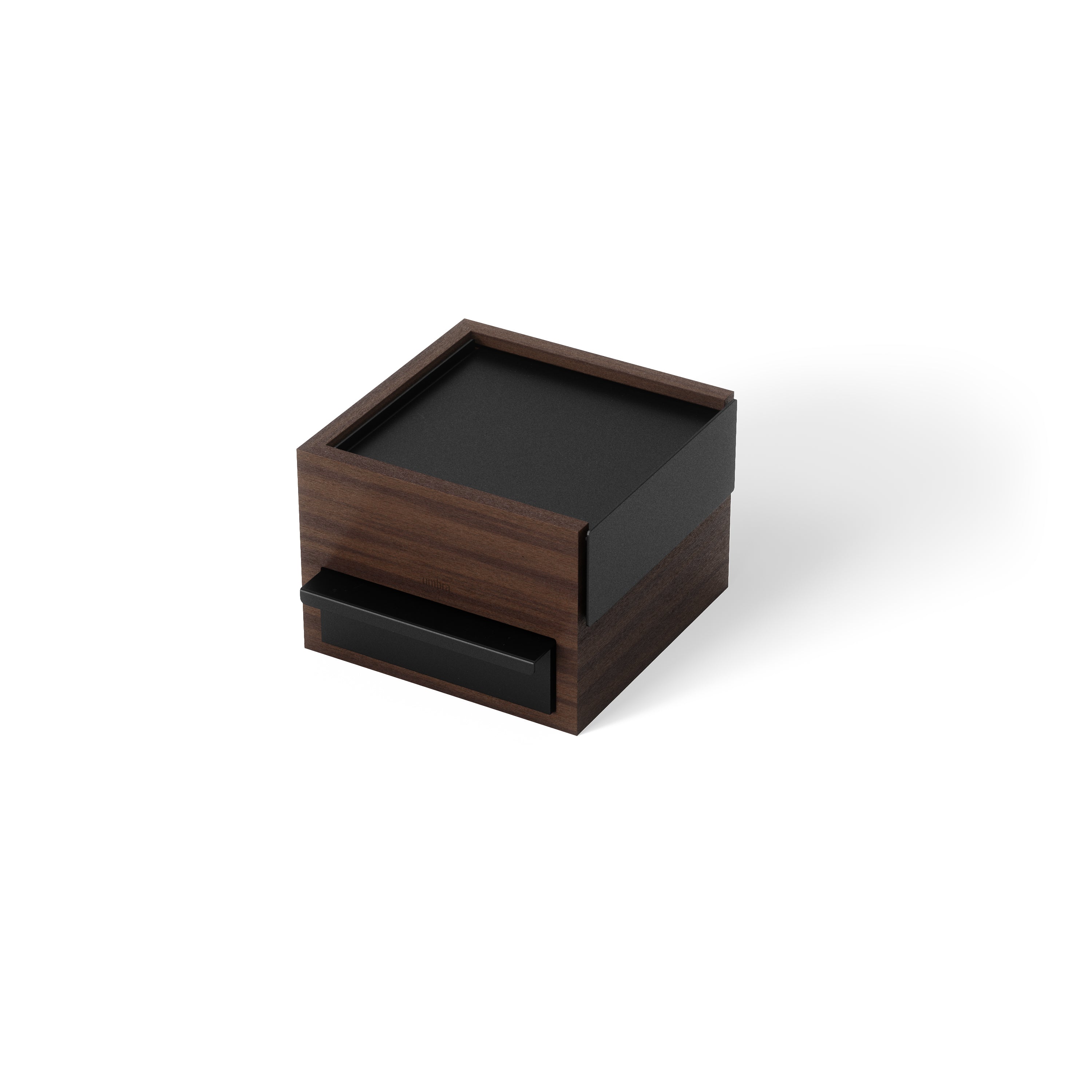  Stowit Mini Jewelry Box - Black/Walnut Jewelry Storage UMBRA