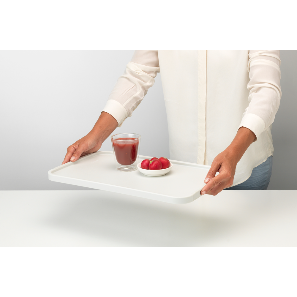 Tasty+ Chopping Board w Serving Tray Large - Light Grey