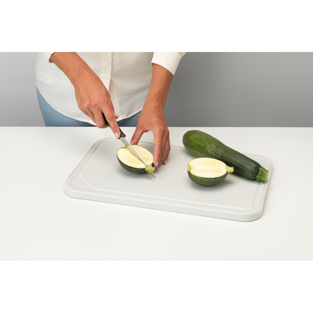 Tasty+ Chopping Board w Serving Tray Large - Light Grey