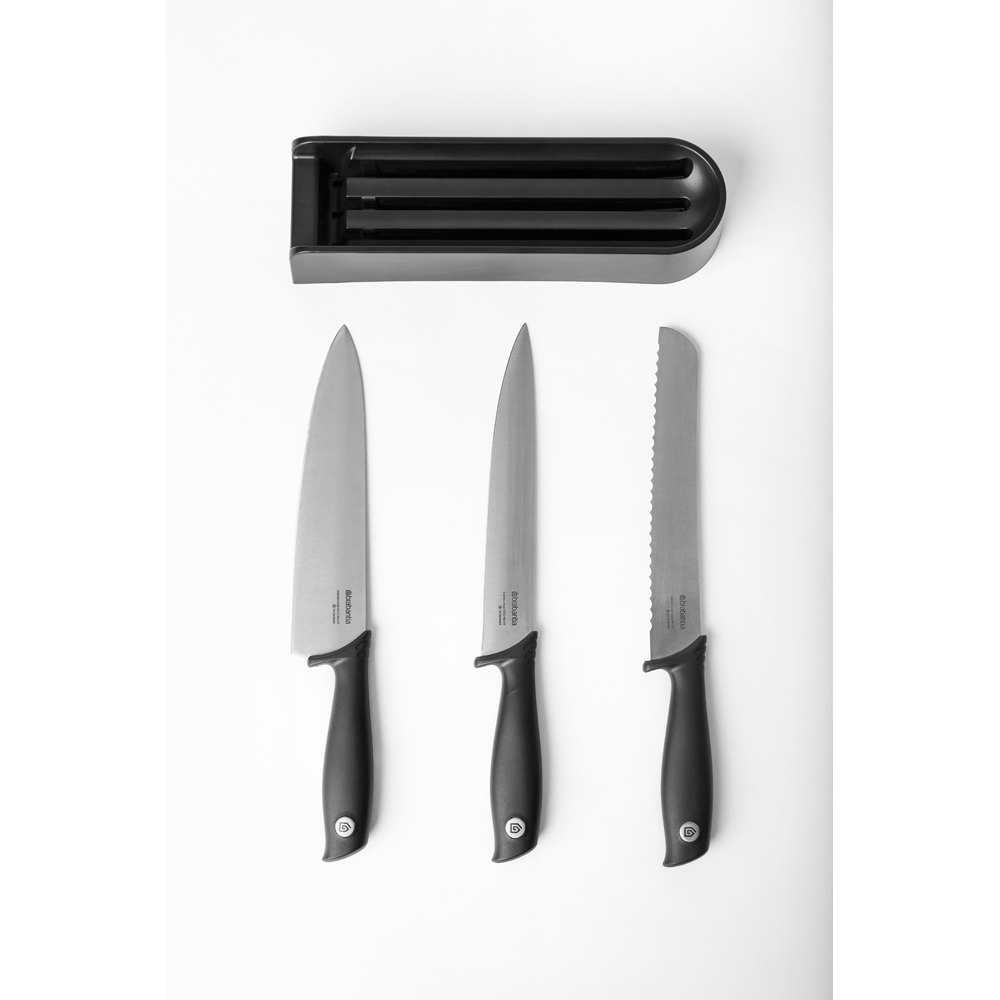 Drawer Knife Block plus Knives - Dark Grey