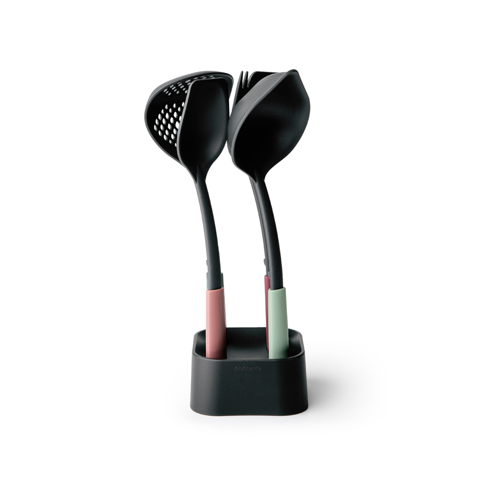 Kitchen Utensils Set with Stand - Mixed