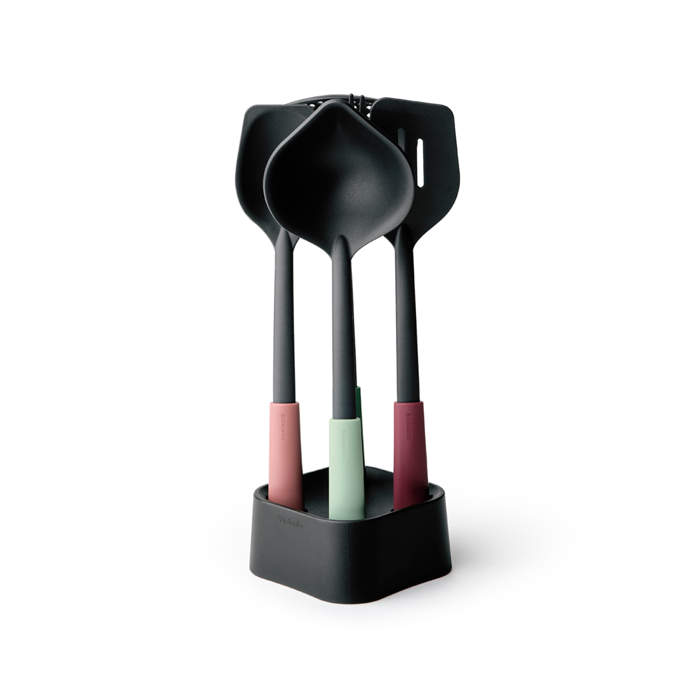 Kitchen Utensils Set with Stand - Mixed