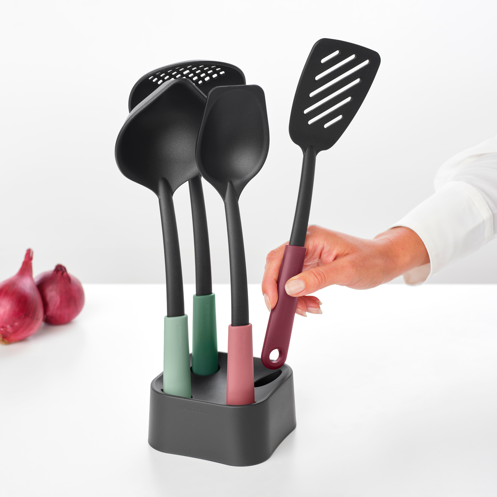 Kitchen Utensils Set with Stand - Mixed