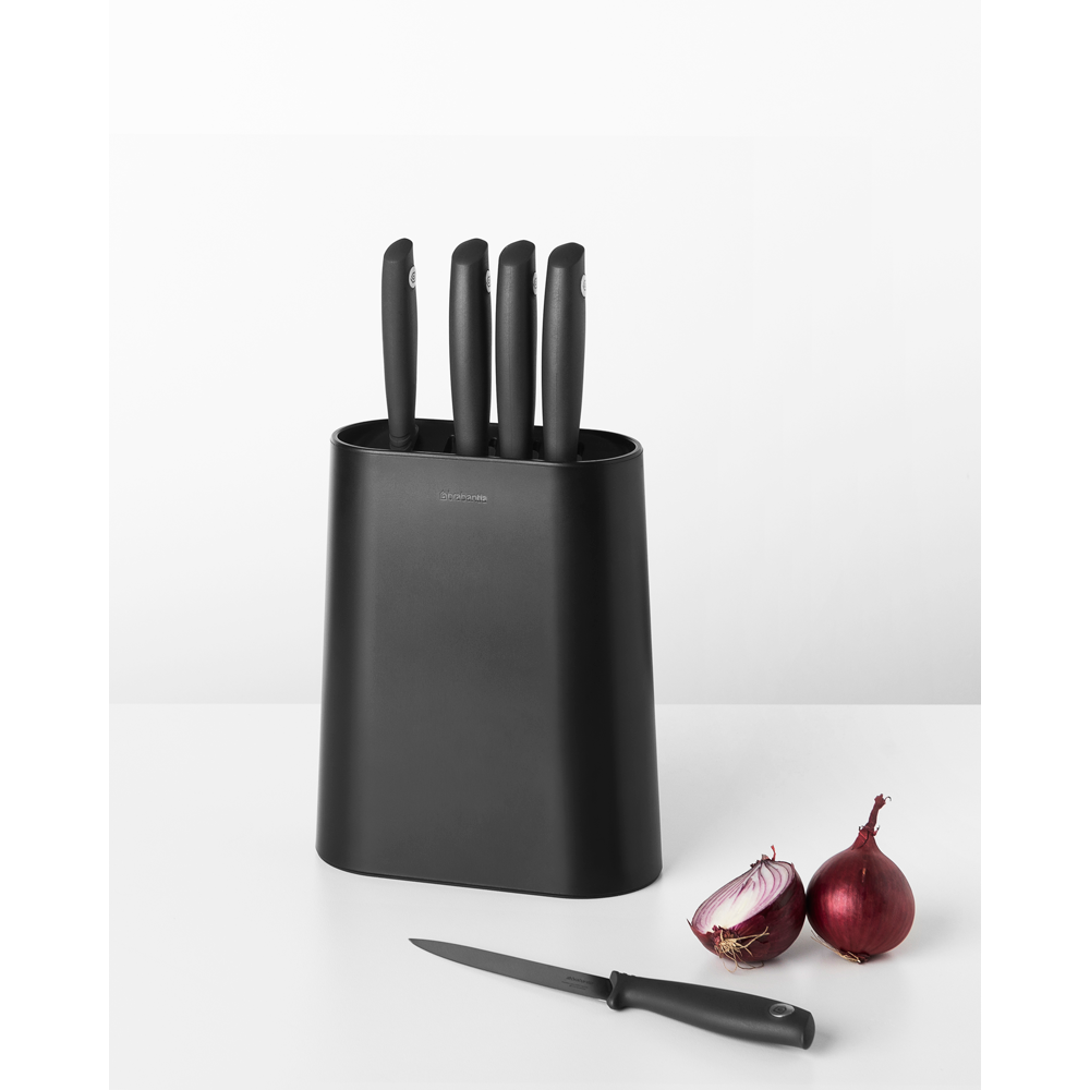 Knife Block plus 5 Knives - Dark Grey