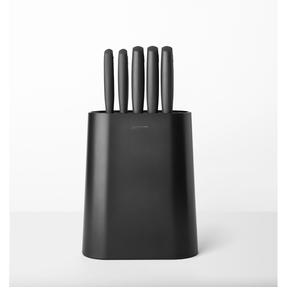 Knife Block plus 5 Knives - Dark Grey