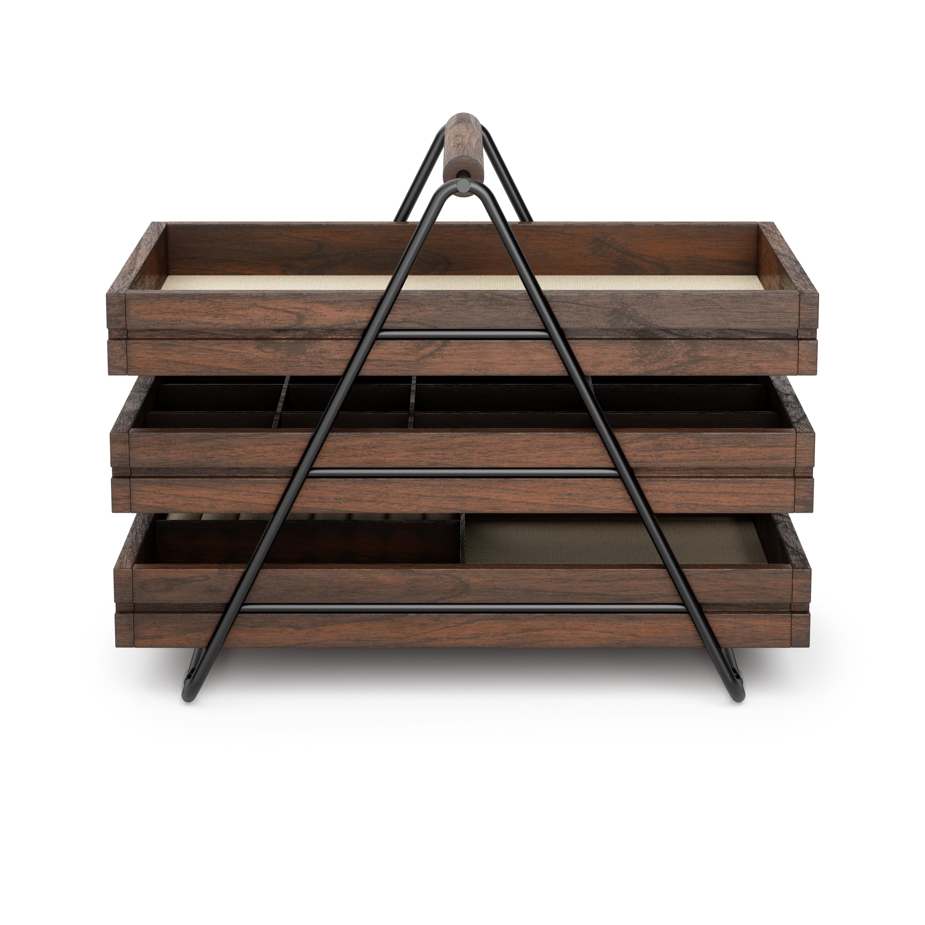  Terrace Jewelry Tray - Black/Walnut Jewelry Storage UMBRA