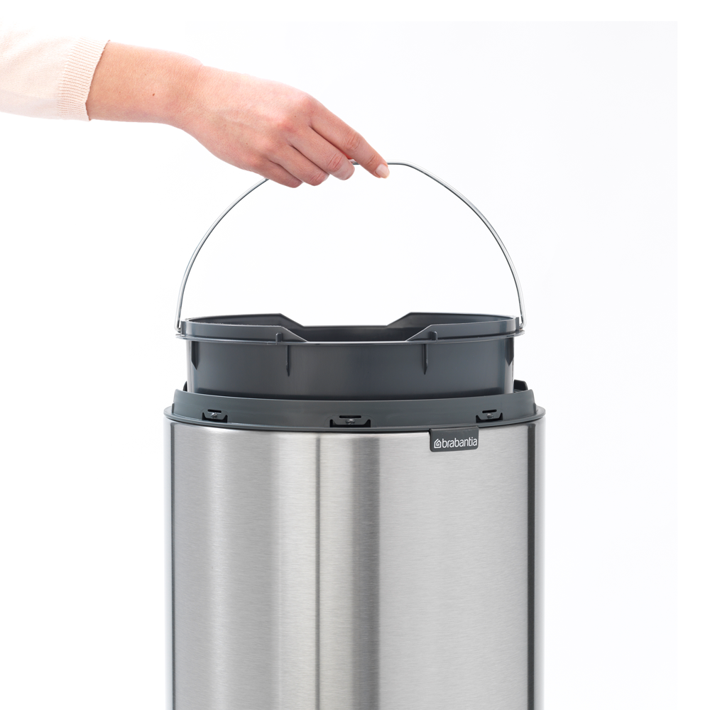 Touch Bin New 30L - Matt Steel Fingerprint Proof