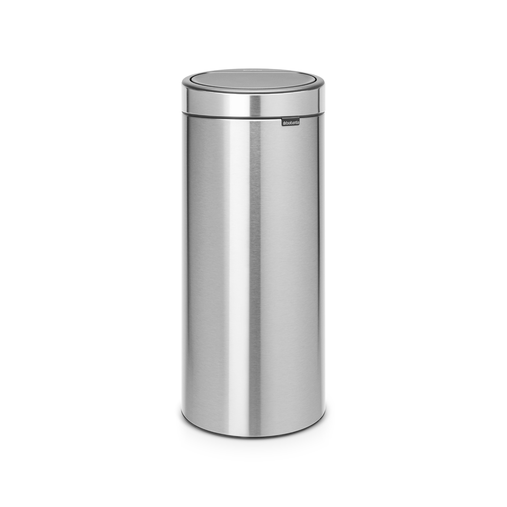 Touch Bin New 30L - Matt Steel Fingerprint Proof