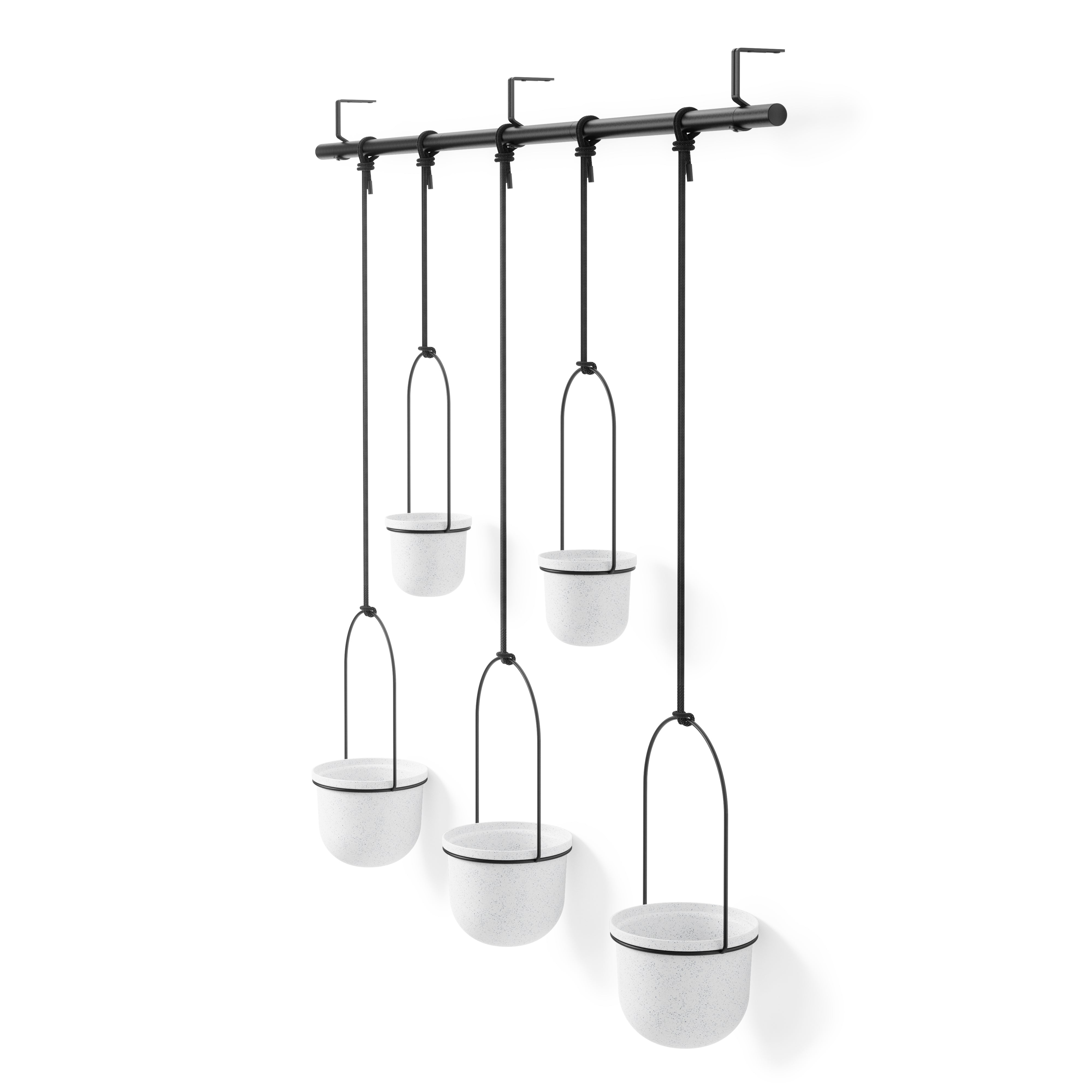  Triflora Hanging Planter Set of 5 - White Organiser UMBRA