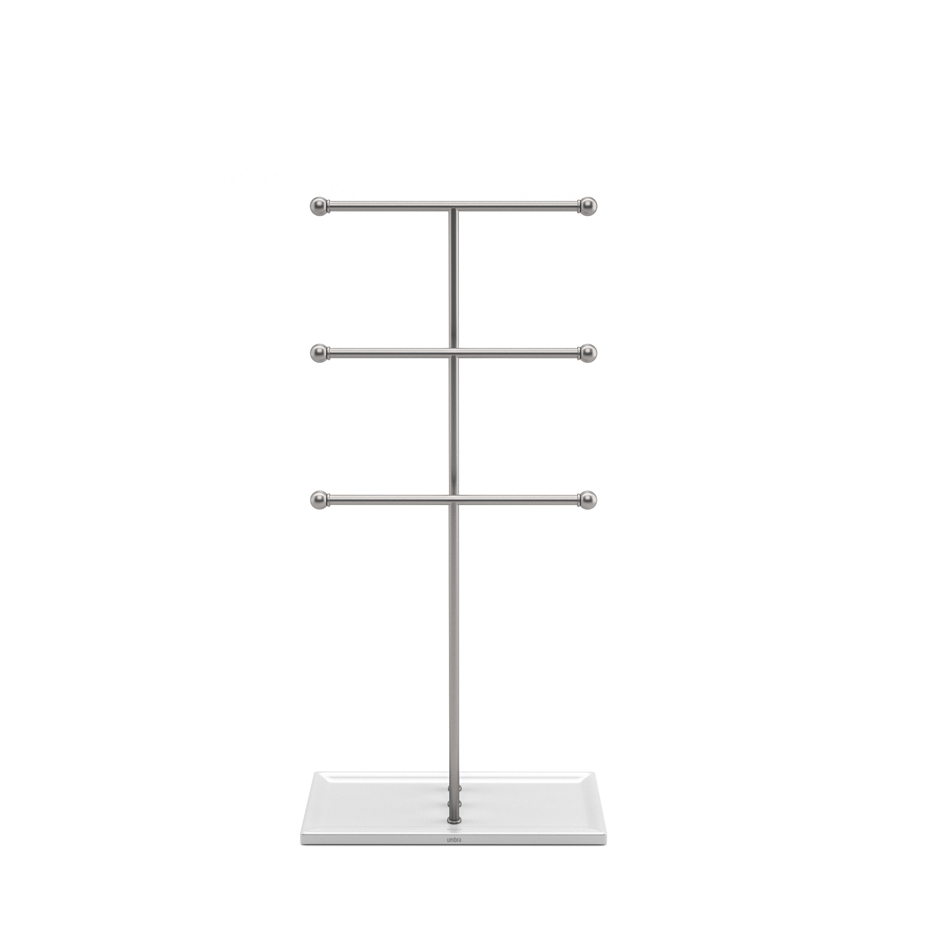  Trigem Jewelry Stand - White/Nickel Jewelry Storage UMBRA