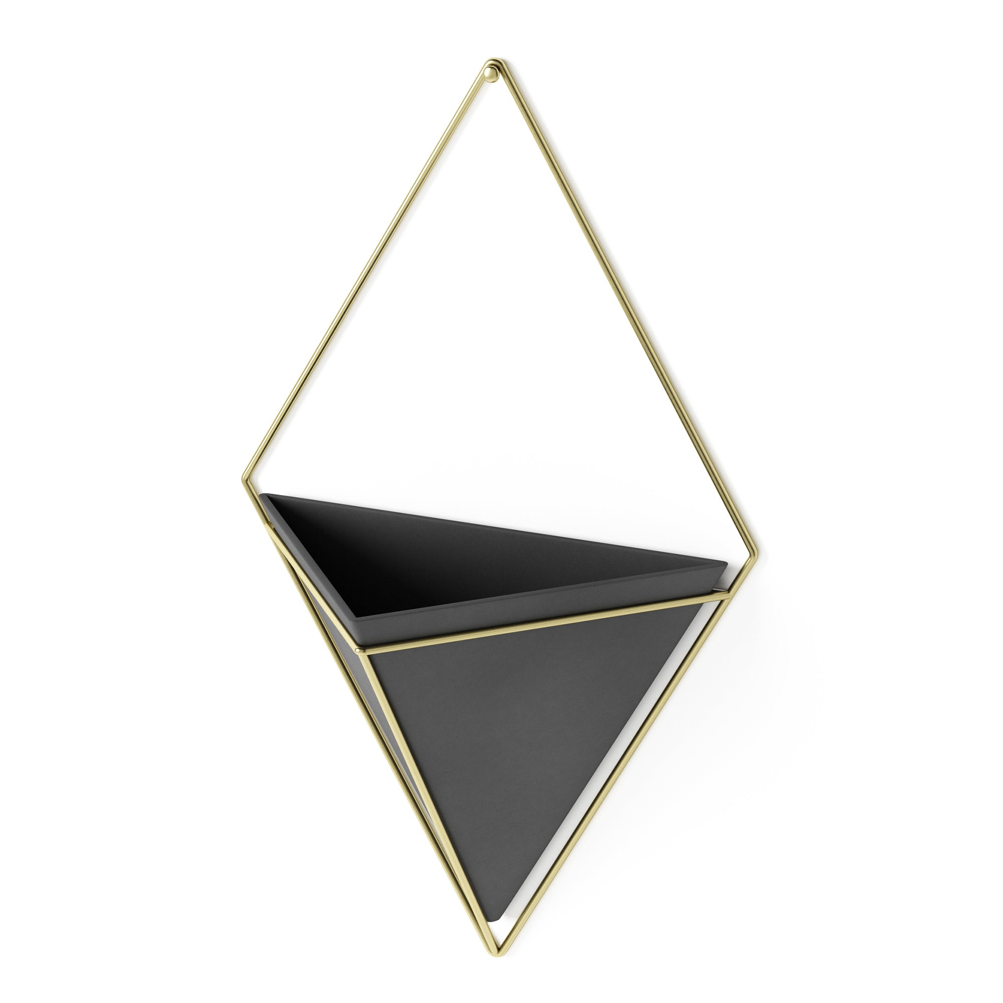  Trigg Large Wall Vessel - Black/Brass Organiser UMBRA