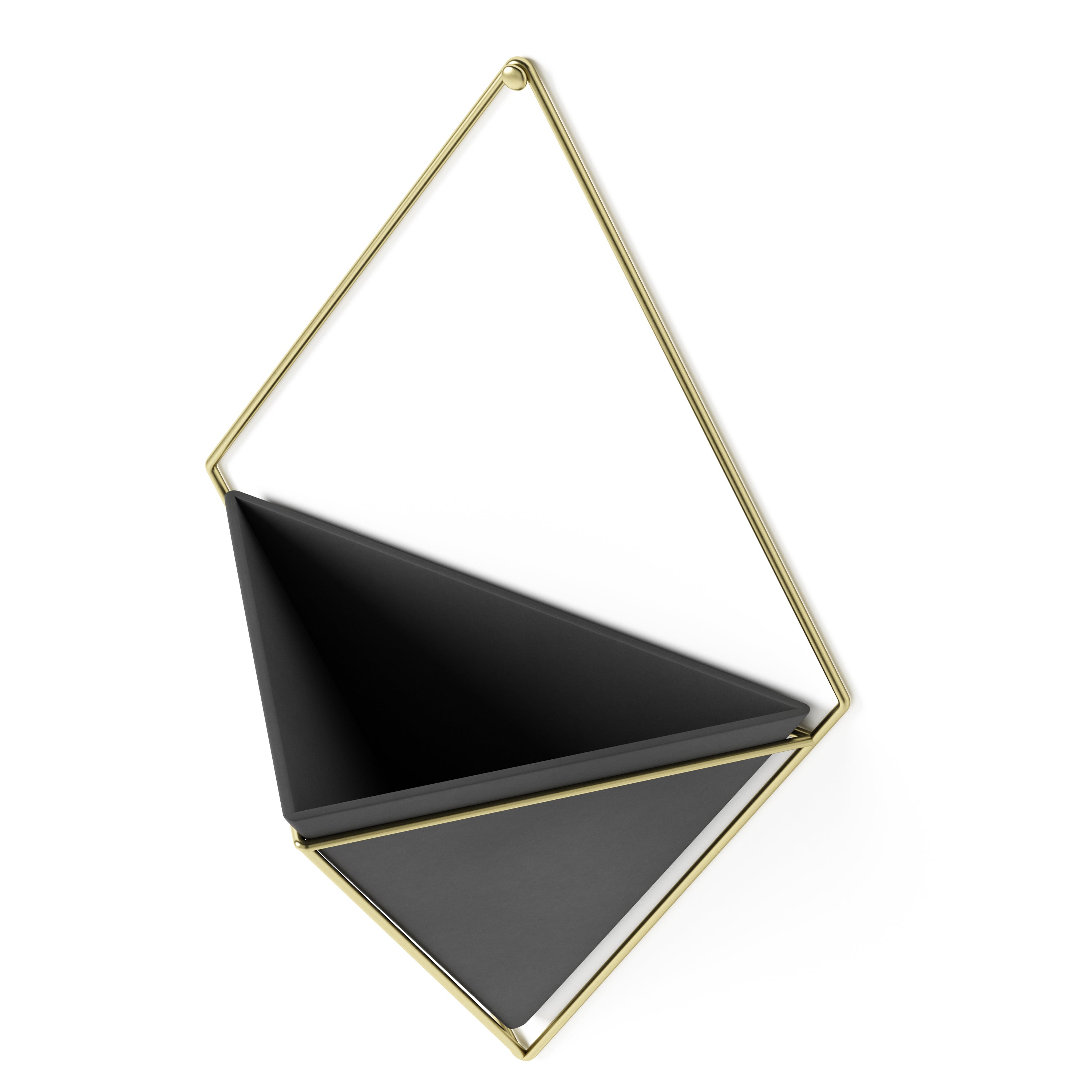  Trigg Large Wall Vessel - Black/Brass Organiser UMBRA