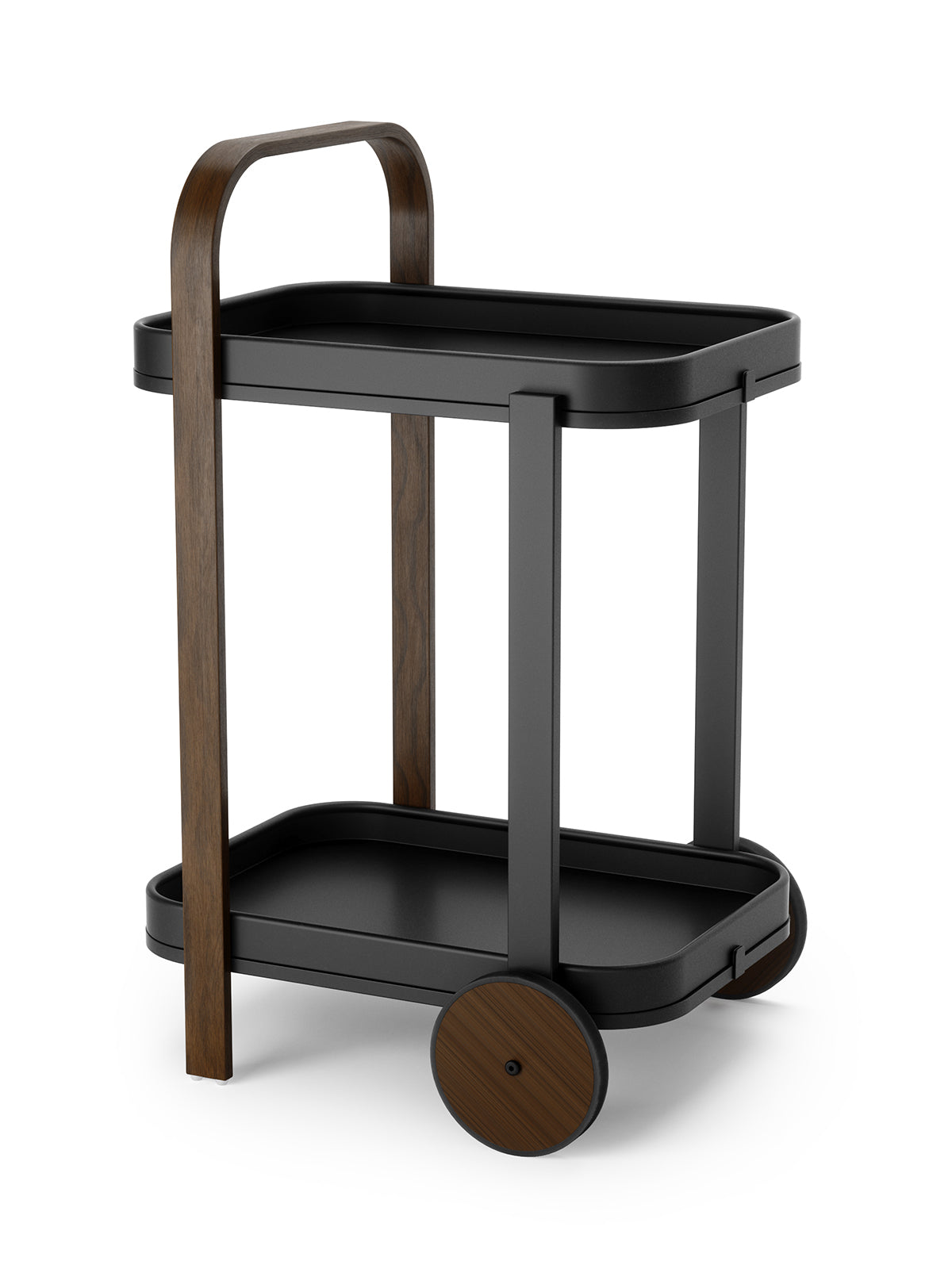 UMBRA Bellwood Bar/Serving Cart - Black/Walnut