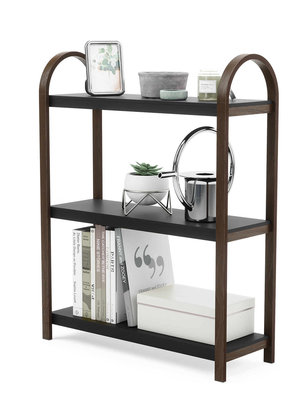 UMBRA Bellwood Freestand Shelf 3 Tier - Black/Walnut