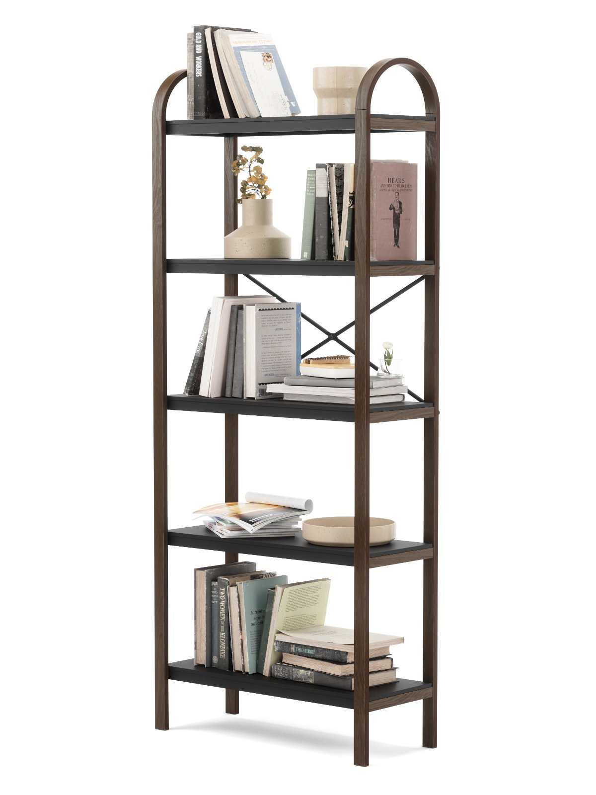 UMBRA Bellwood Freestand Shelf - Black/Walnut