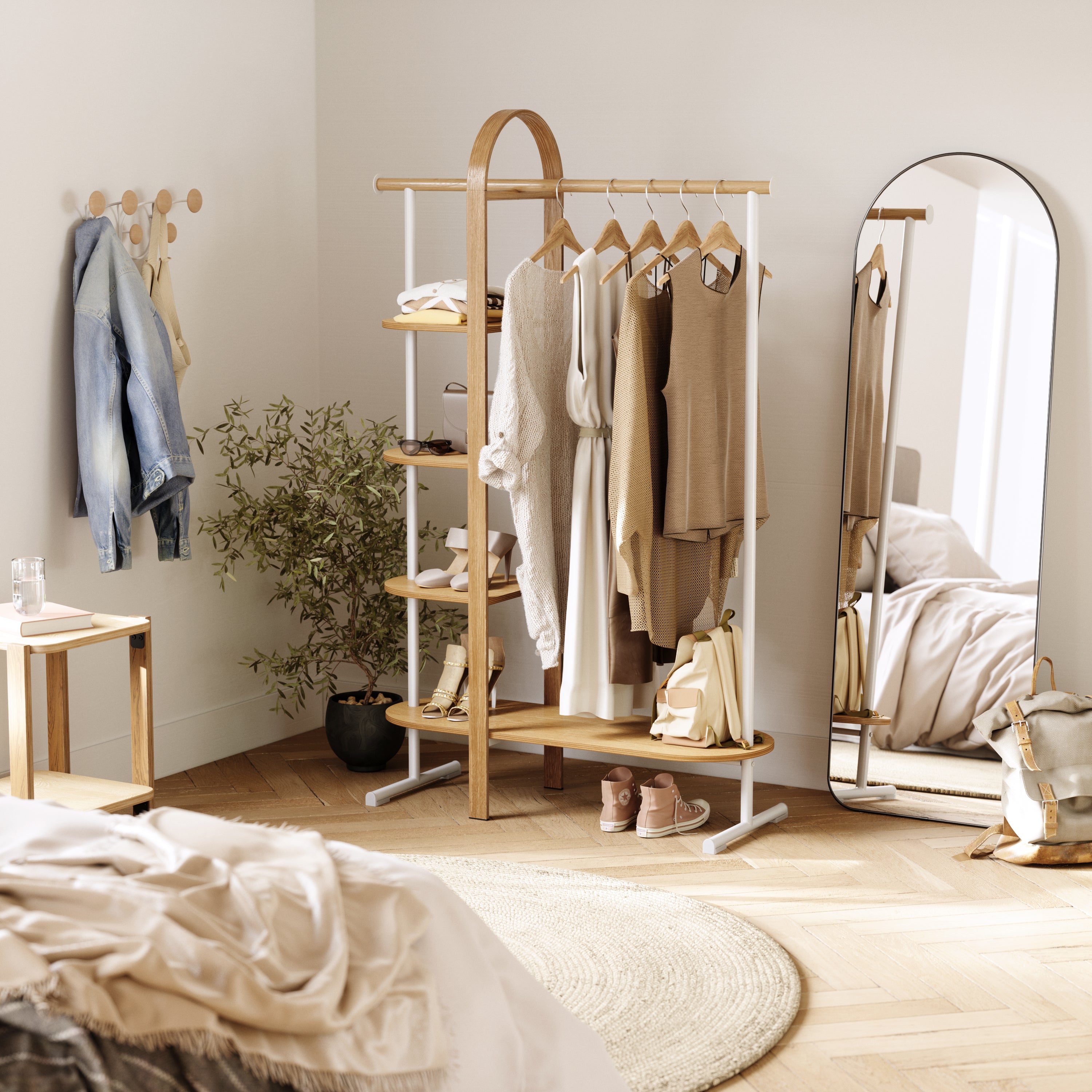 UMBRA Bellwood Garment Rack - White/Natural