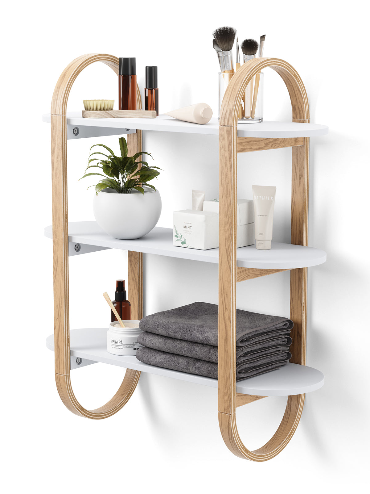 UMBRA Bellwood Wall Shelf - White/Natural